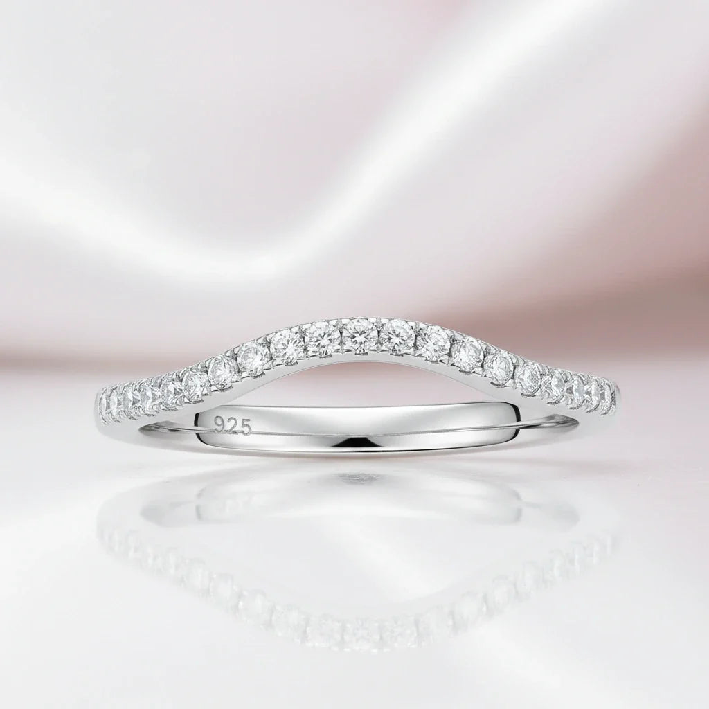 Single Stackable Curve Diamond Option Ring