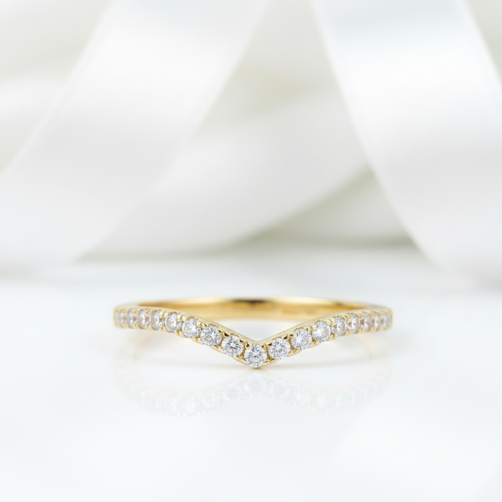 Single Stackable Curve Diamond Option Ring