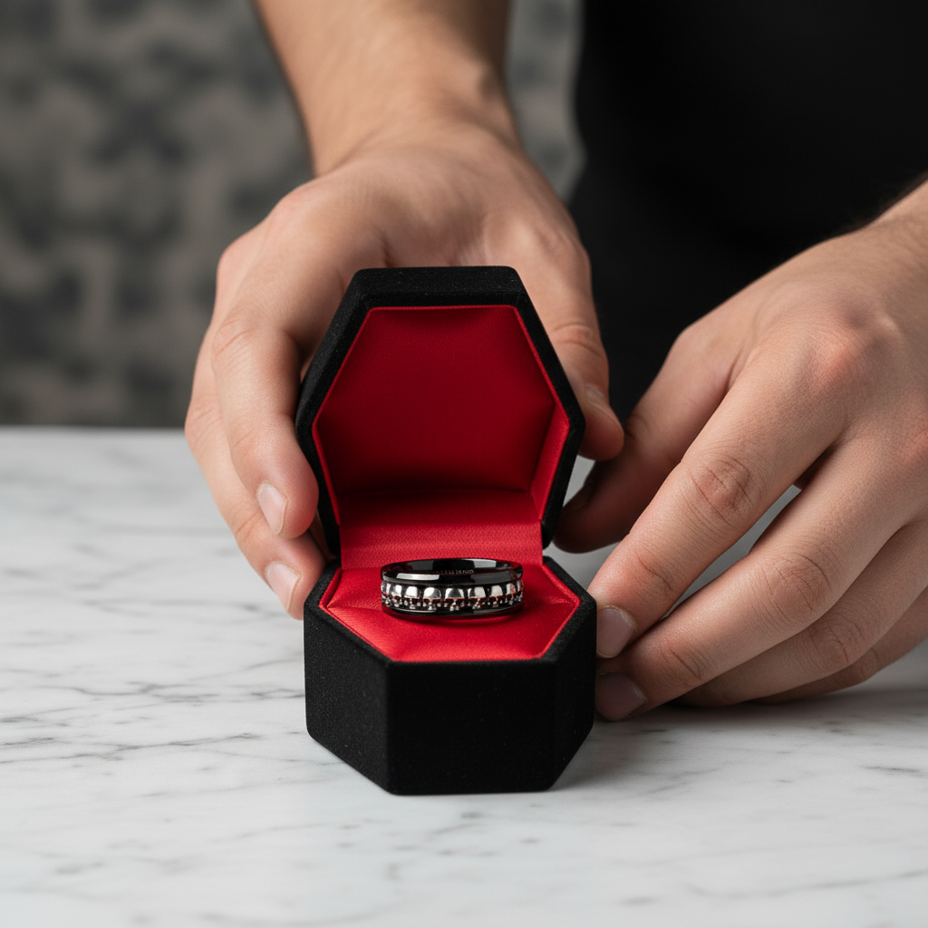 Gothic Skull Ring Band
