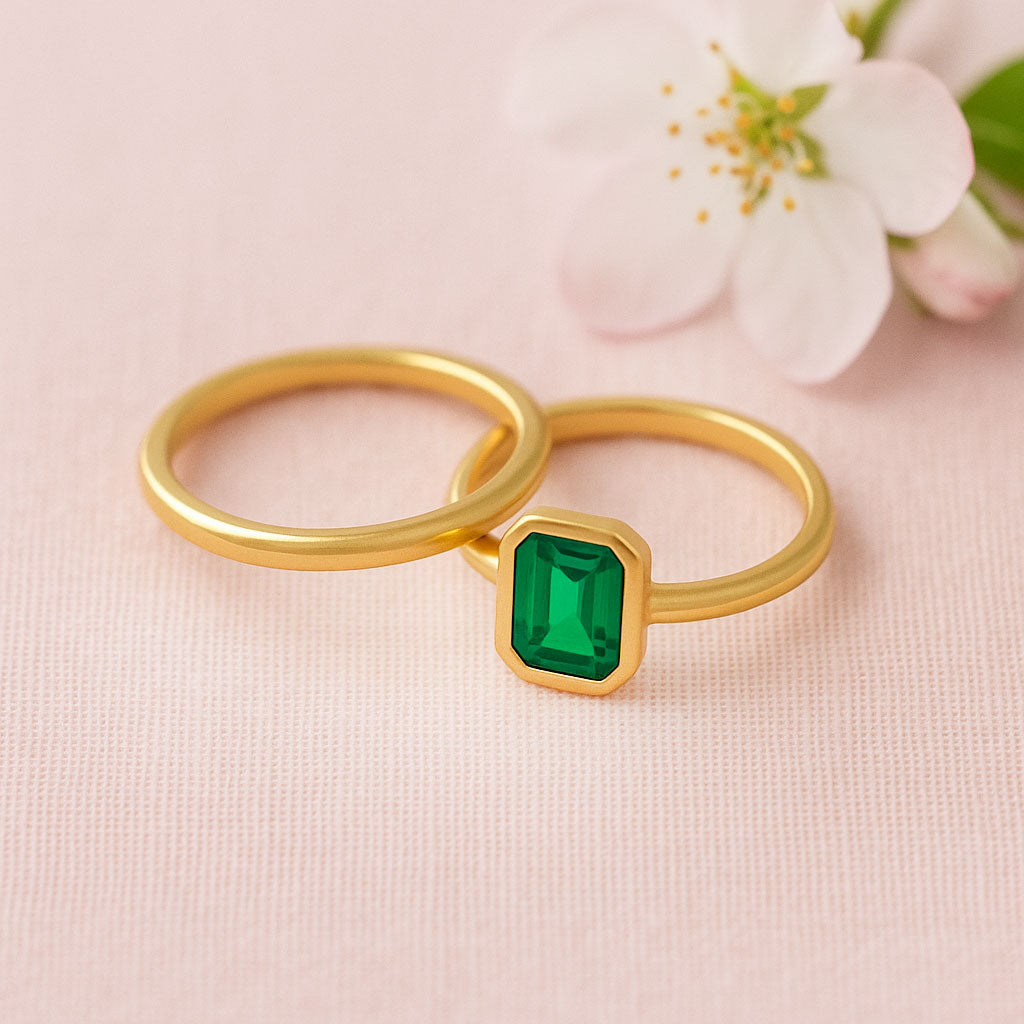 Emerald-Shape Lab Grown Emerald Loose Stone