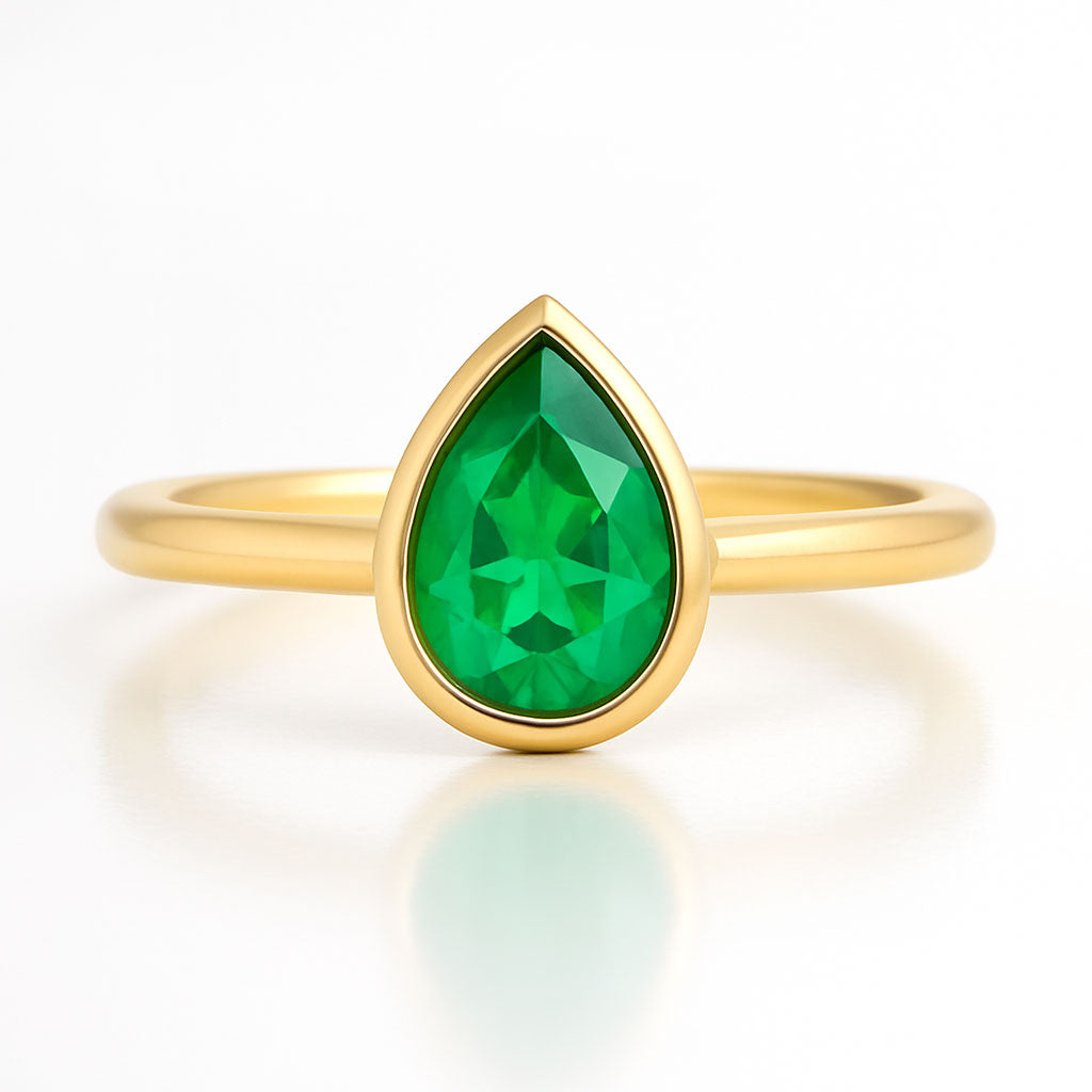 Pear Lab Grown Emerald Loose Stone