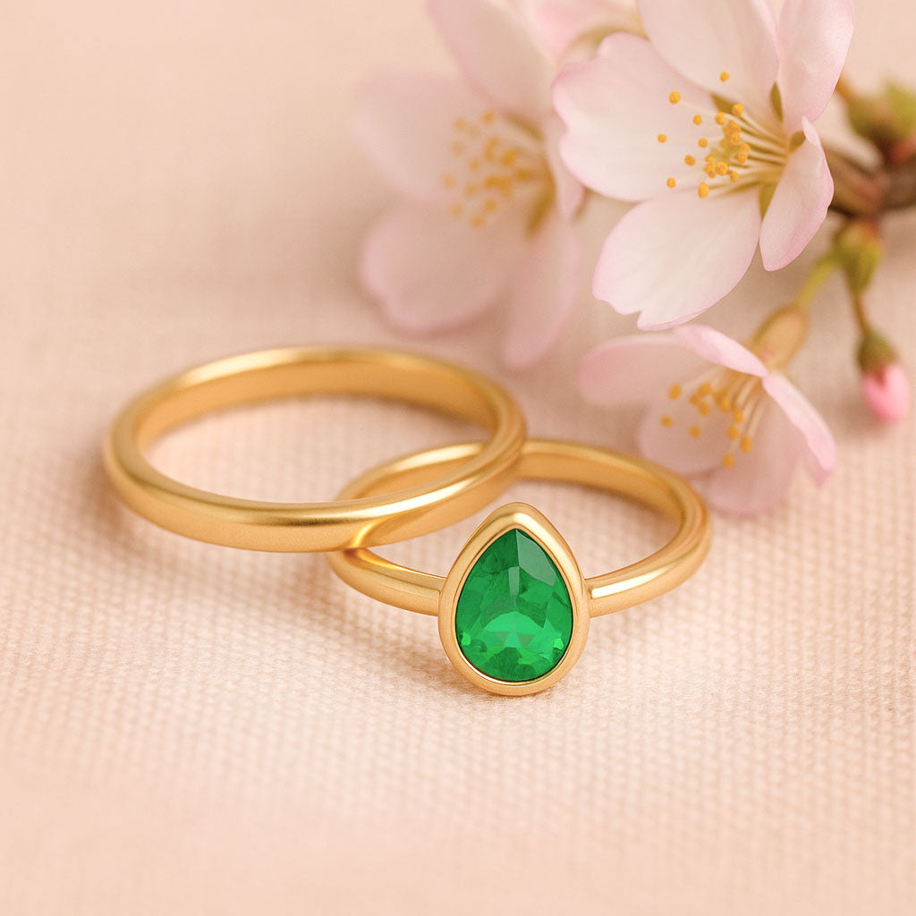 Pear Lab Grown Emerald Loose Stone