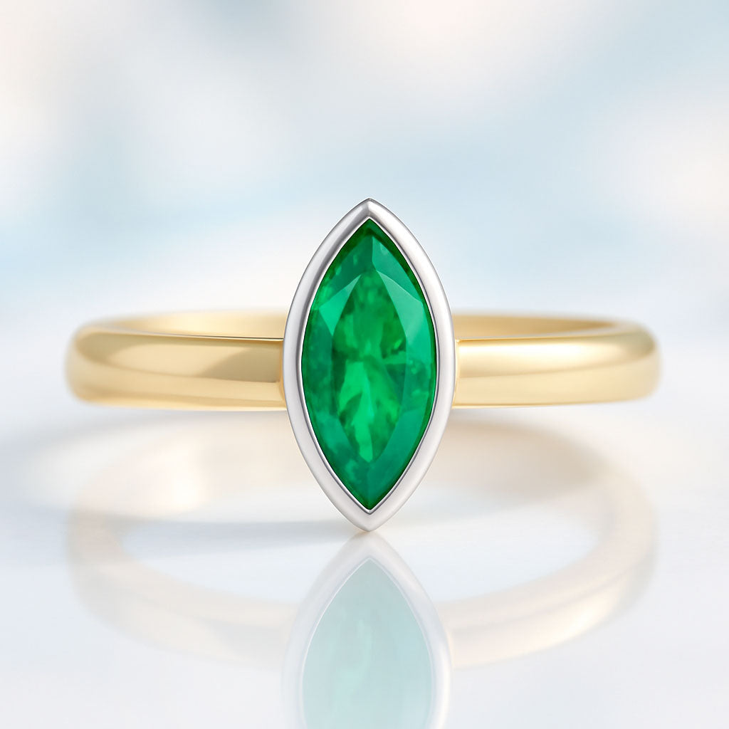 Maquise Lab Grown Emerald Loose Stone