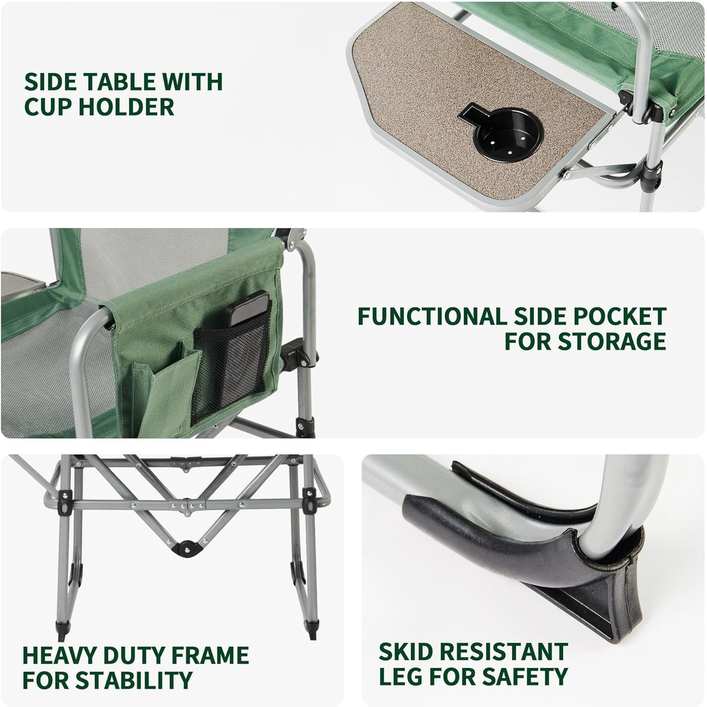 Naturehike HIGHLAND Director Chair Portable Ultralight Foldable Directors Seat up to 150kg Max Load Camping Outdoor Heavy Duty Folding Nature Hike