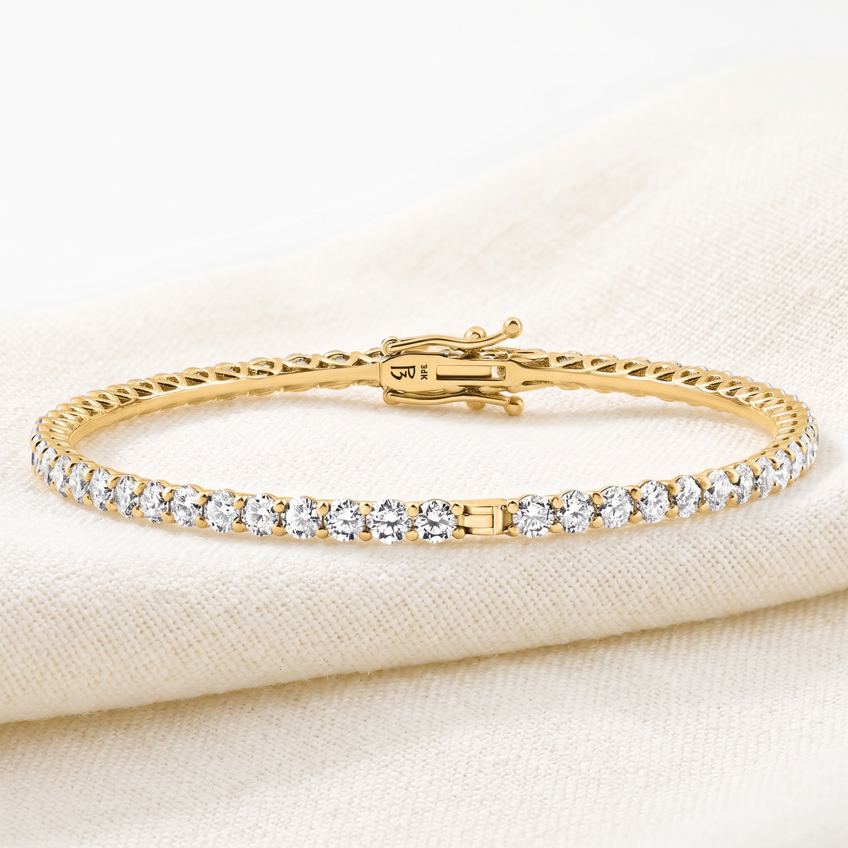 6Ct Diamond Hinged Bangle Bracelet 14k Gold Lab Grown 7"
