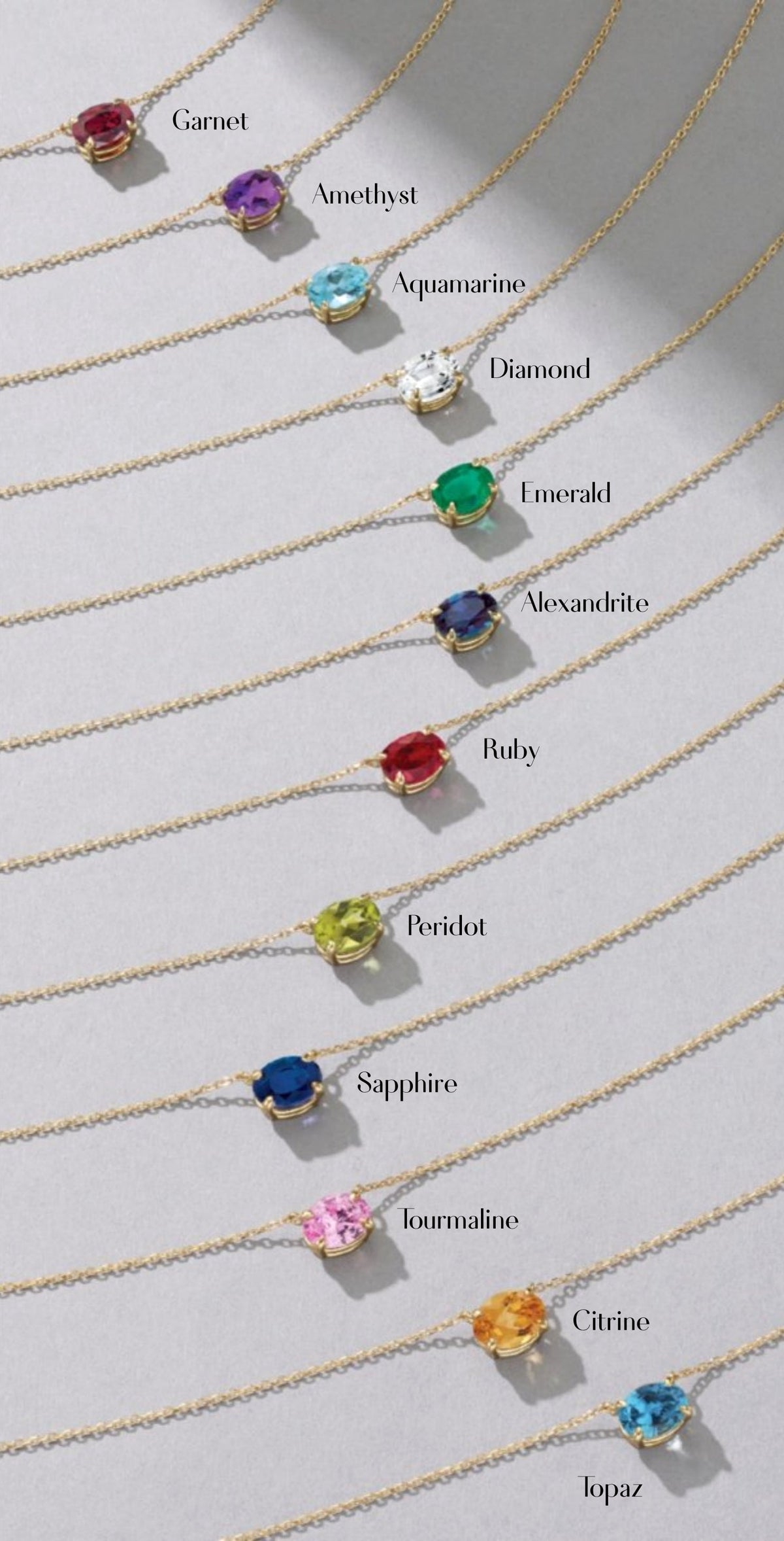 Oval Peridot Prong Set Birthstone Pendant Necklace