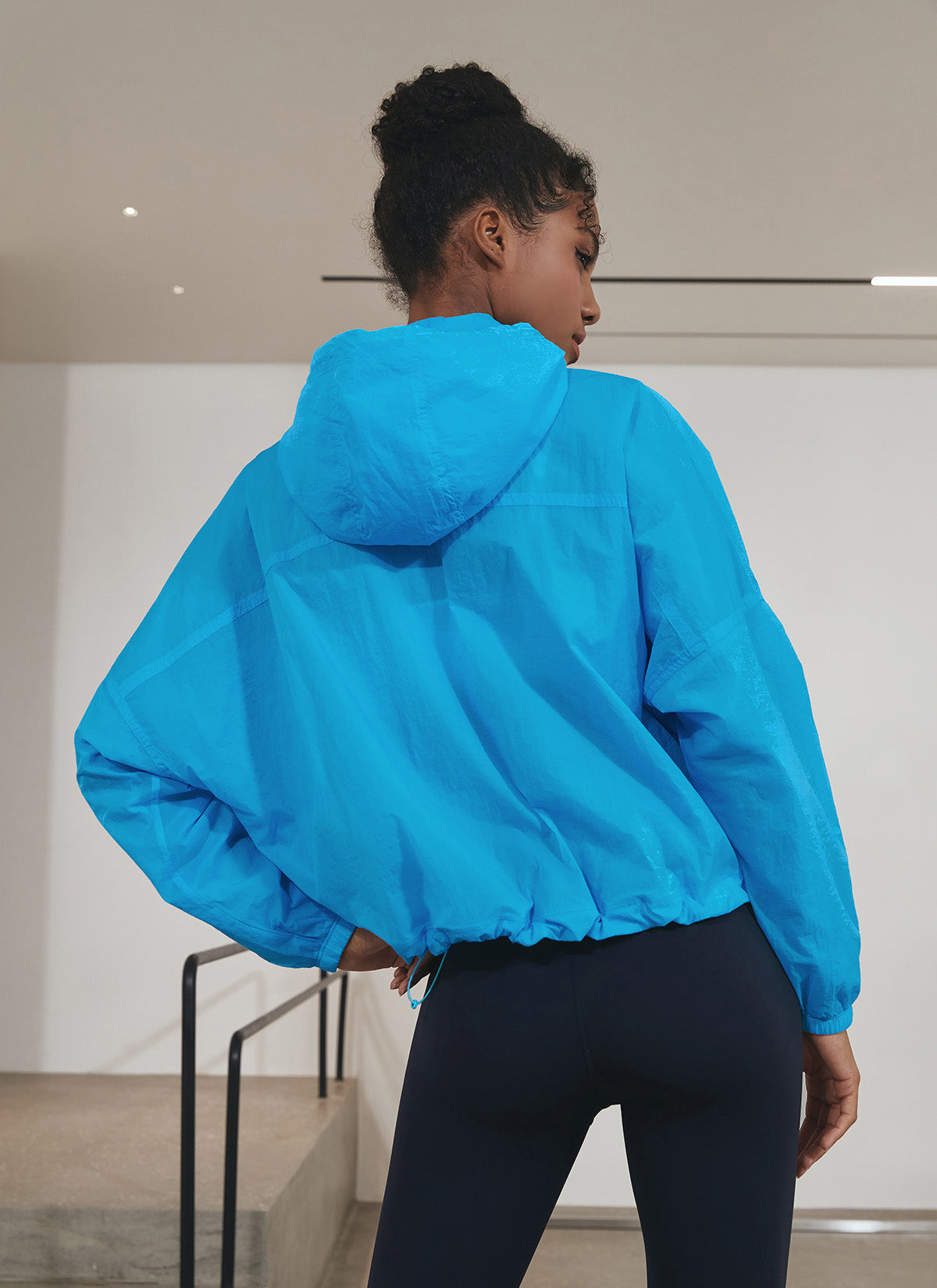 Crop Hood 2-Way Windbreaker