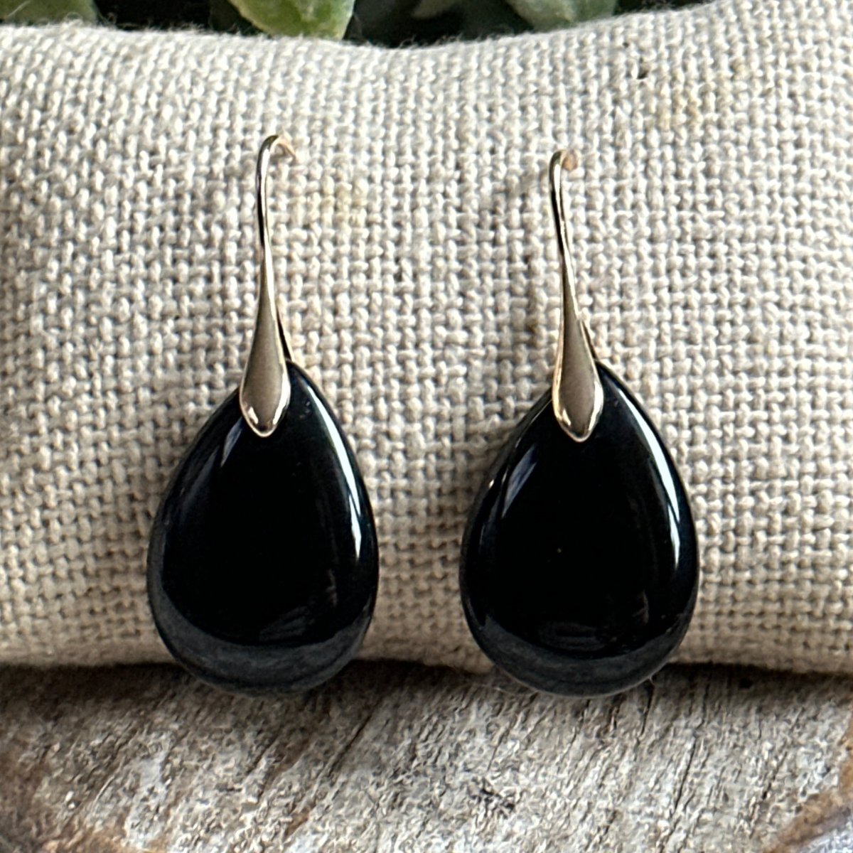 Black Onyx Drop Earrings