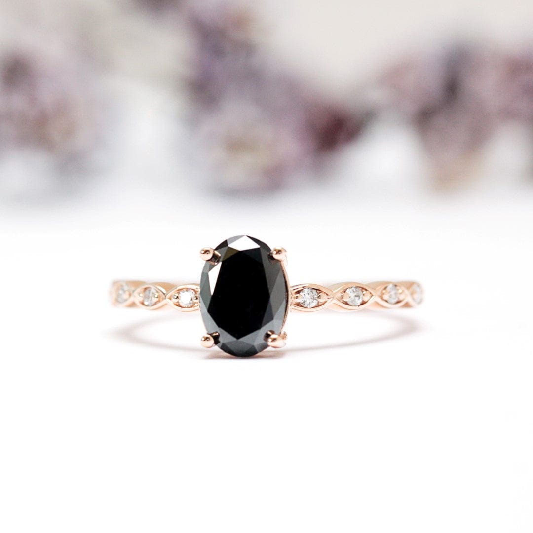 Black Diamond Engagement Ring