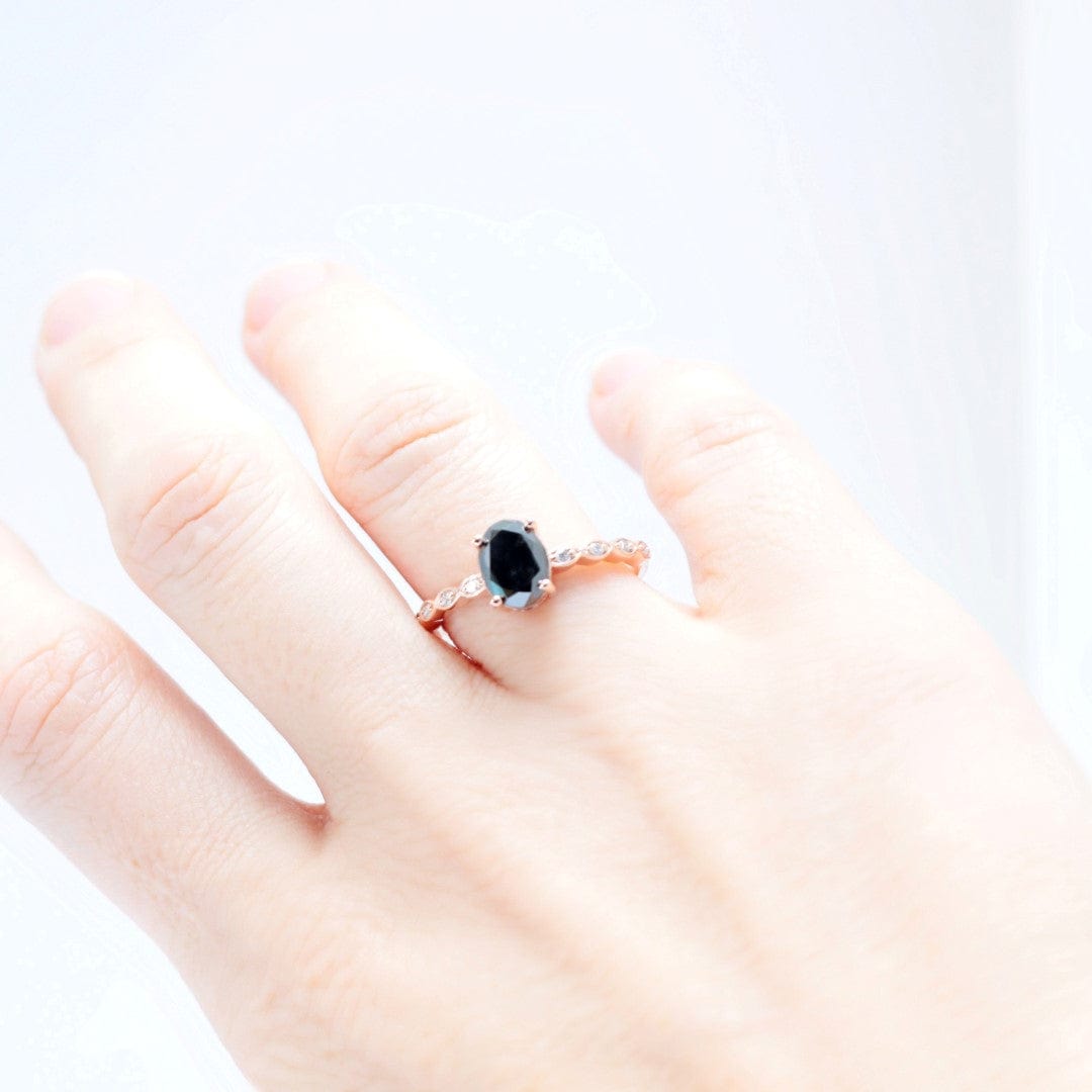 Black Diamond Engagement Ring