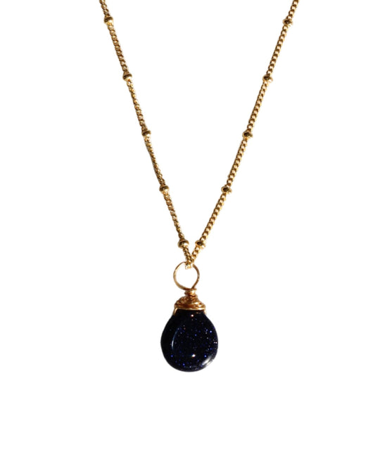 BLUE GOLDSTONE NECKLACE