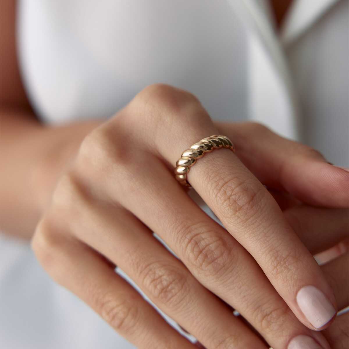 Croissant Ring 14k Gold