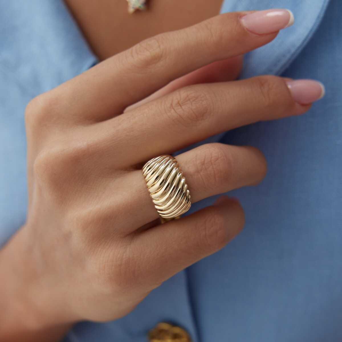 Croissant Ring 14k Gold
