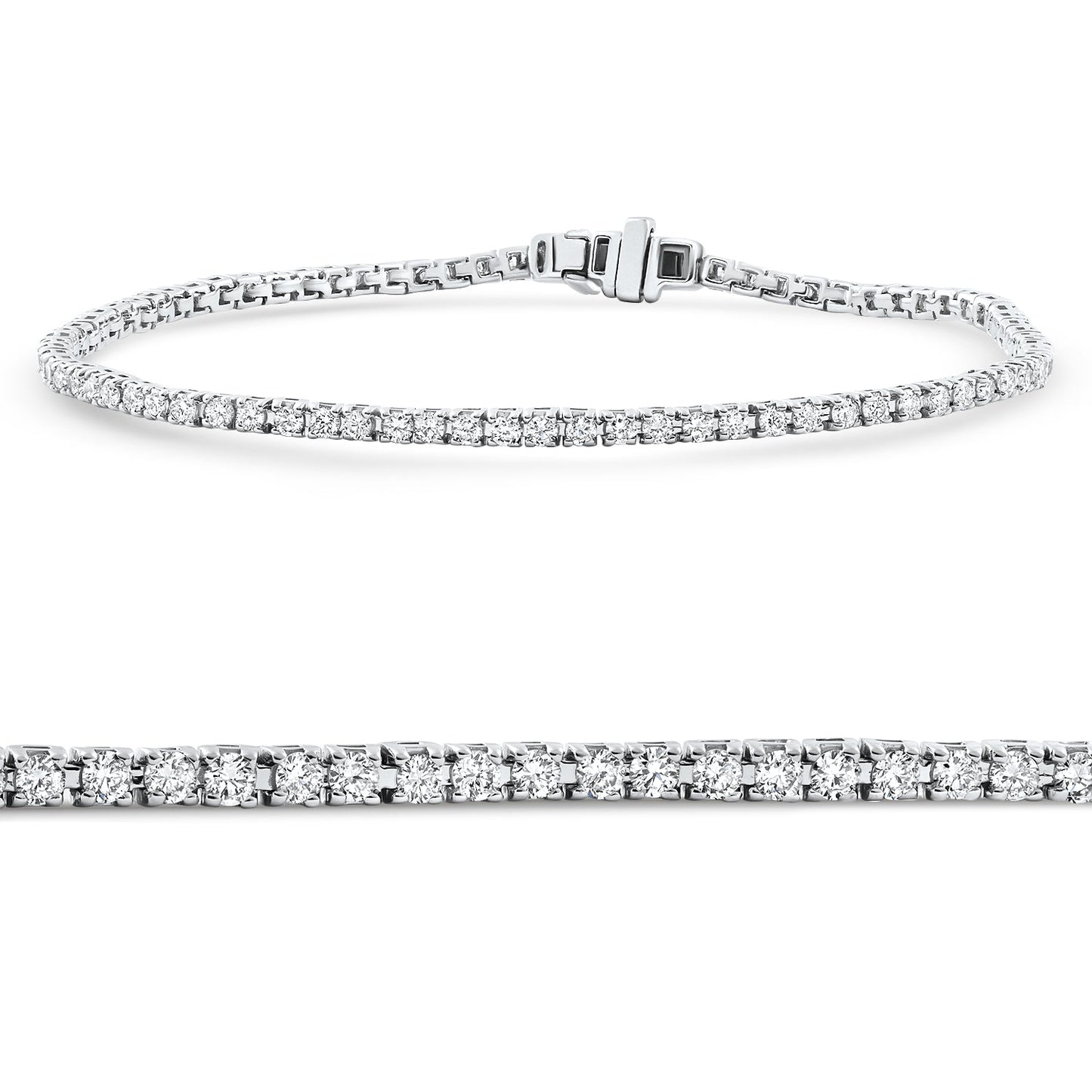 2 - 4Ct Diamond Tennis Bracelet 7" Lab Grown