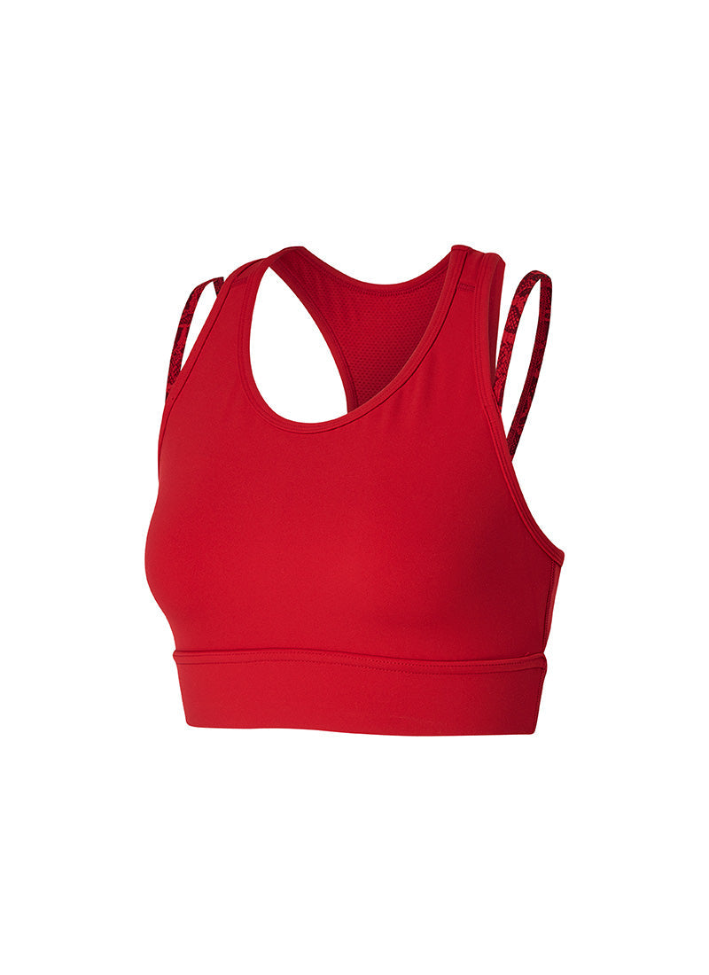 Black Label Power Rise Python Color Block Bra Top