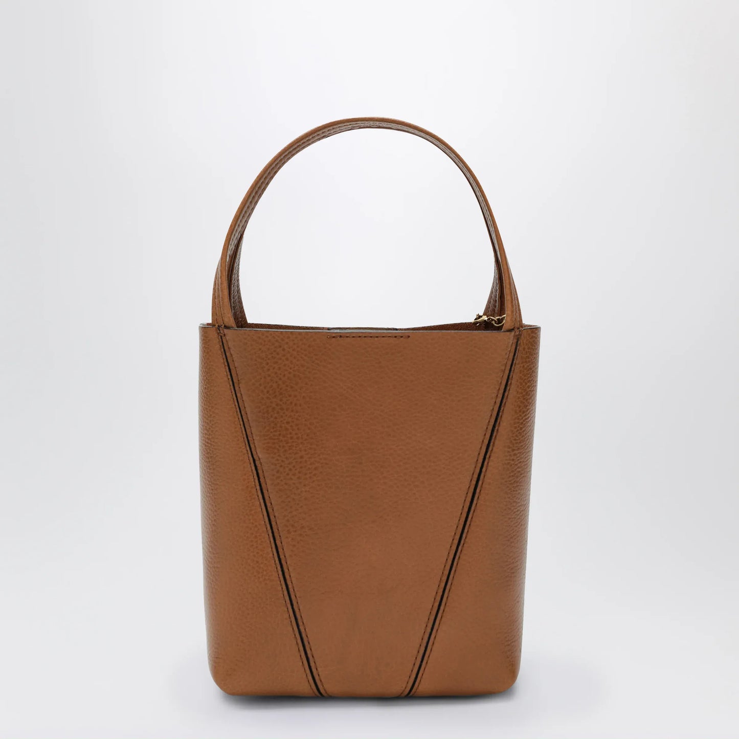 Chloé - Small Spin brown leather tote bag