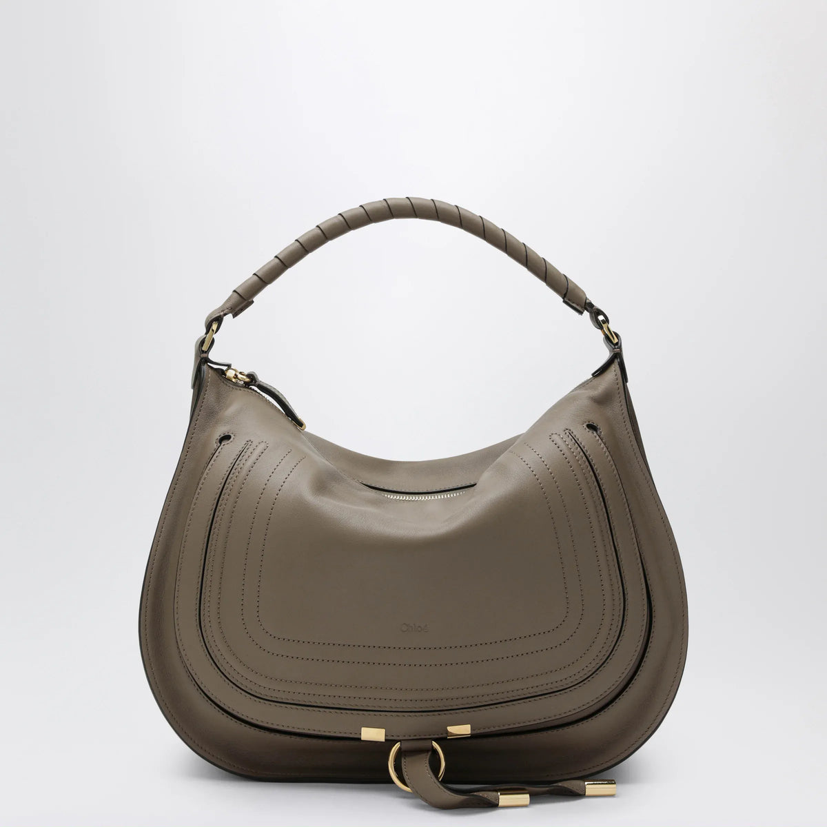 Chloé - Taupe Marcie shoulder bag in leather