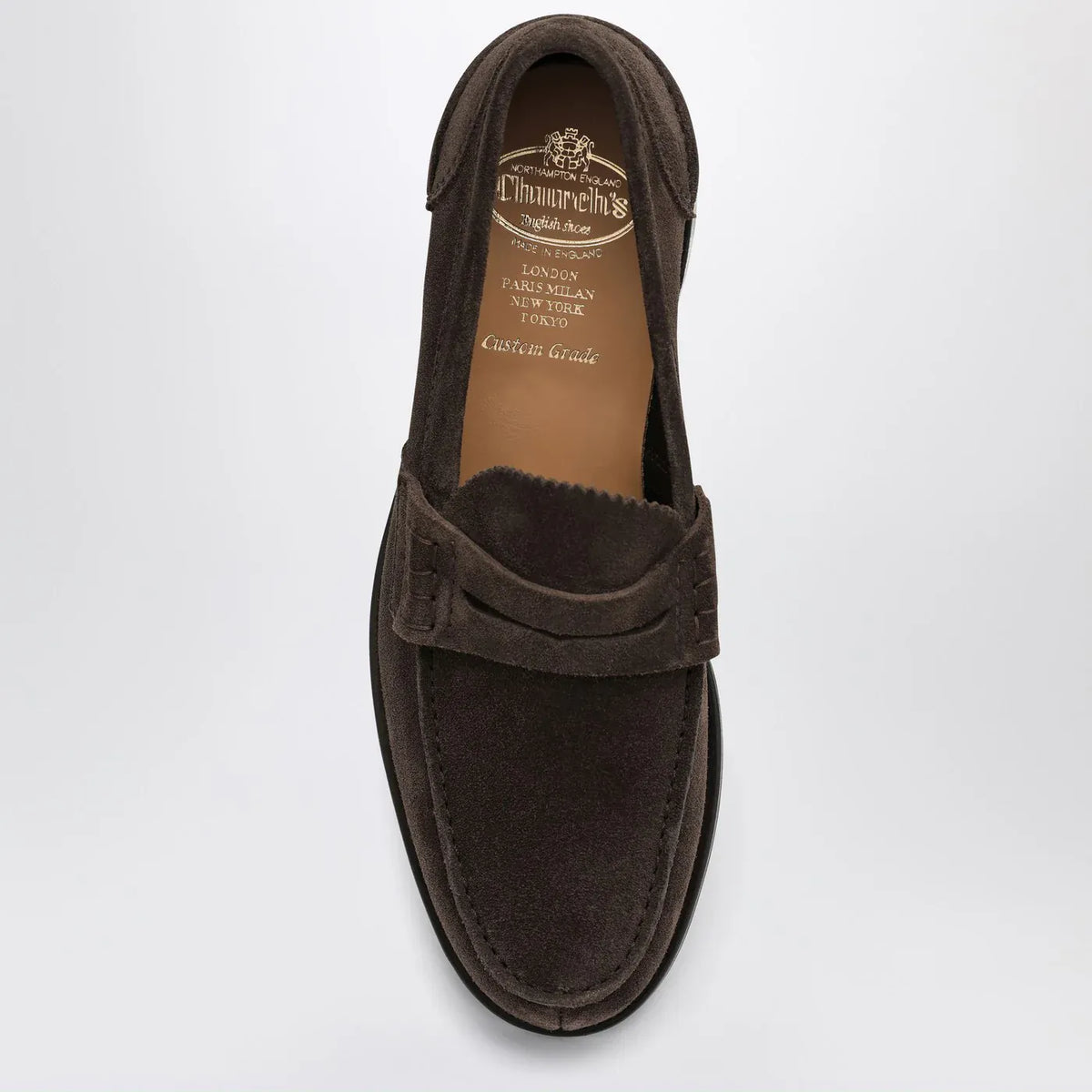 Church's - Brown Pembrey moccasin in suede