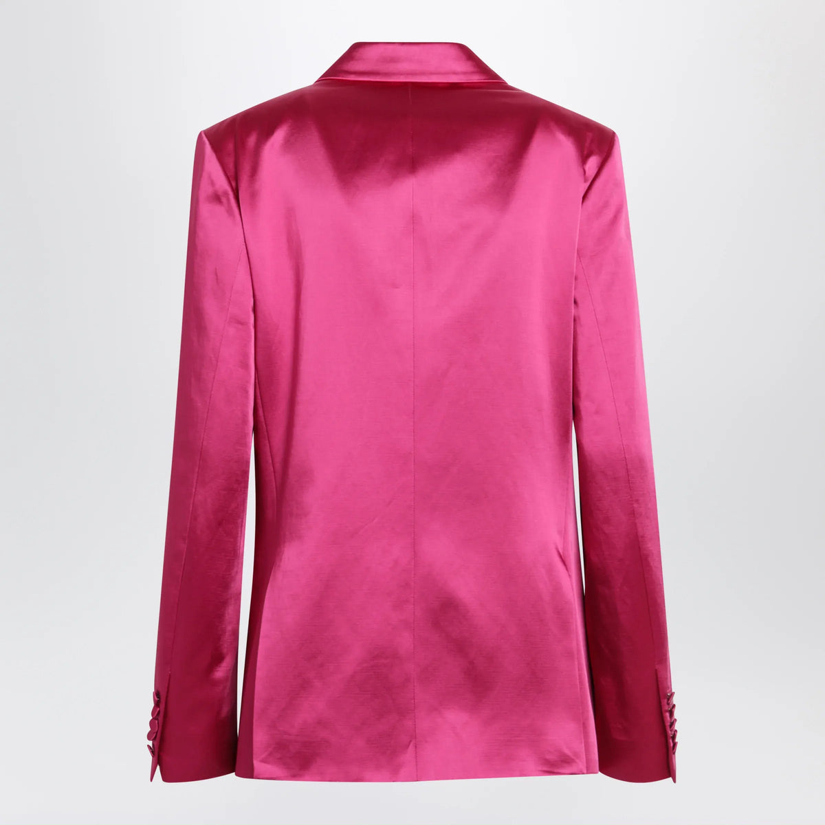 Dries Van Noten - Fuchsia double-breasted satin jacket