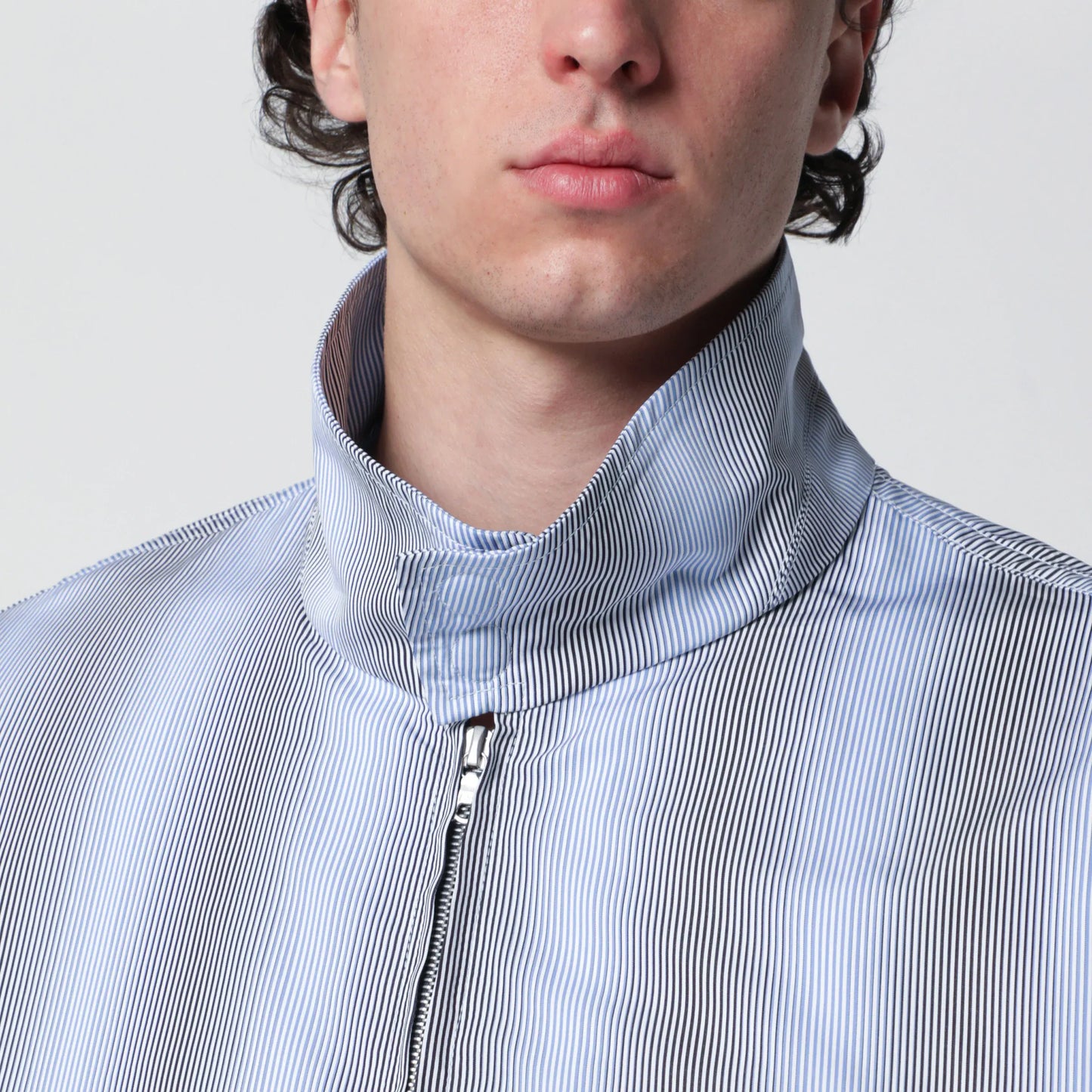 Dries Van Noten - Textured striped zip jacket
