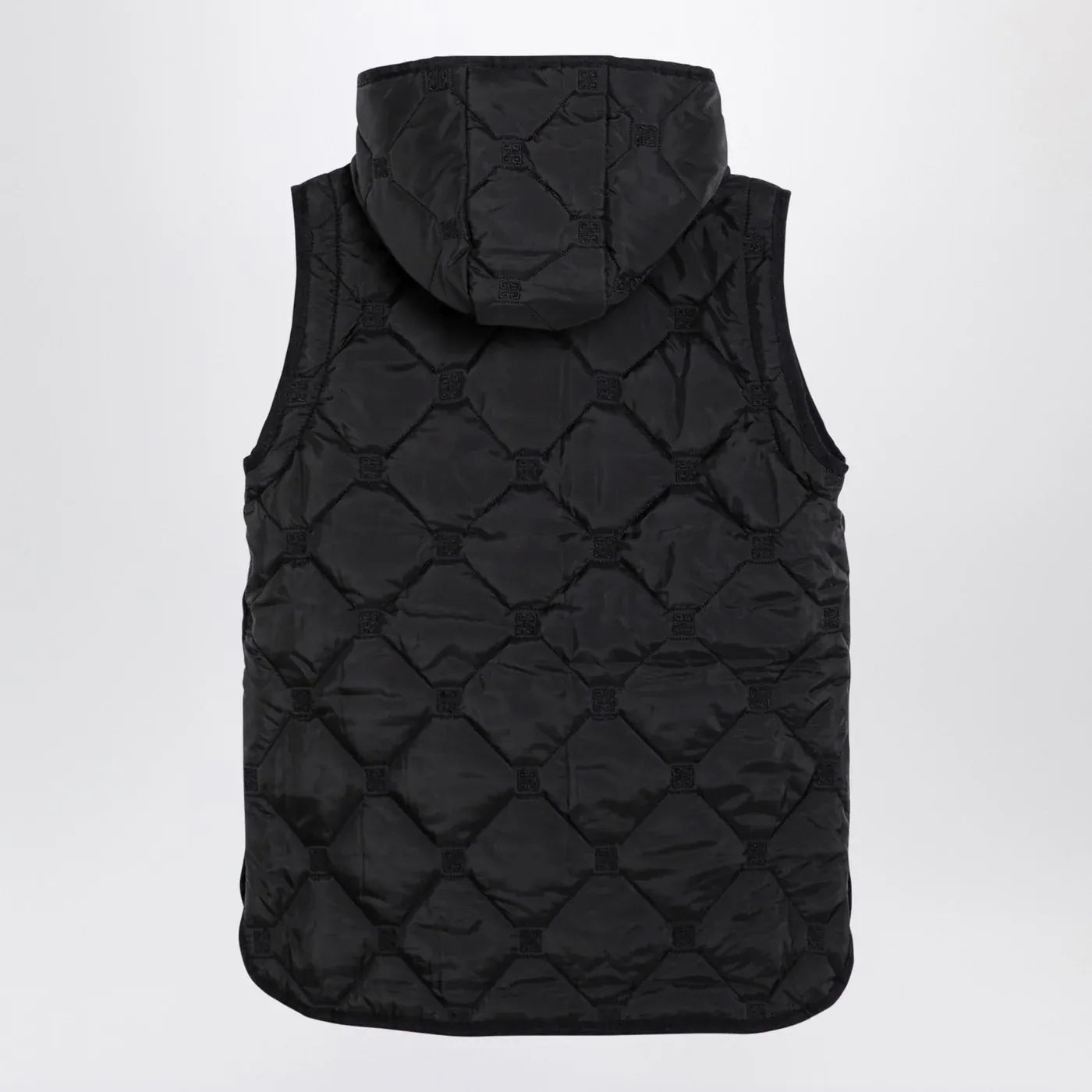 Givenchy - Black quilted parka with removable sleeves