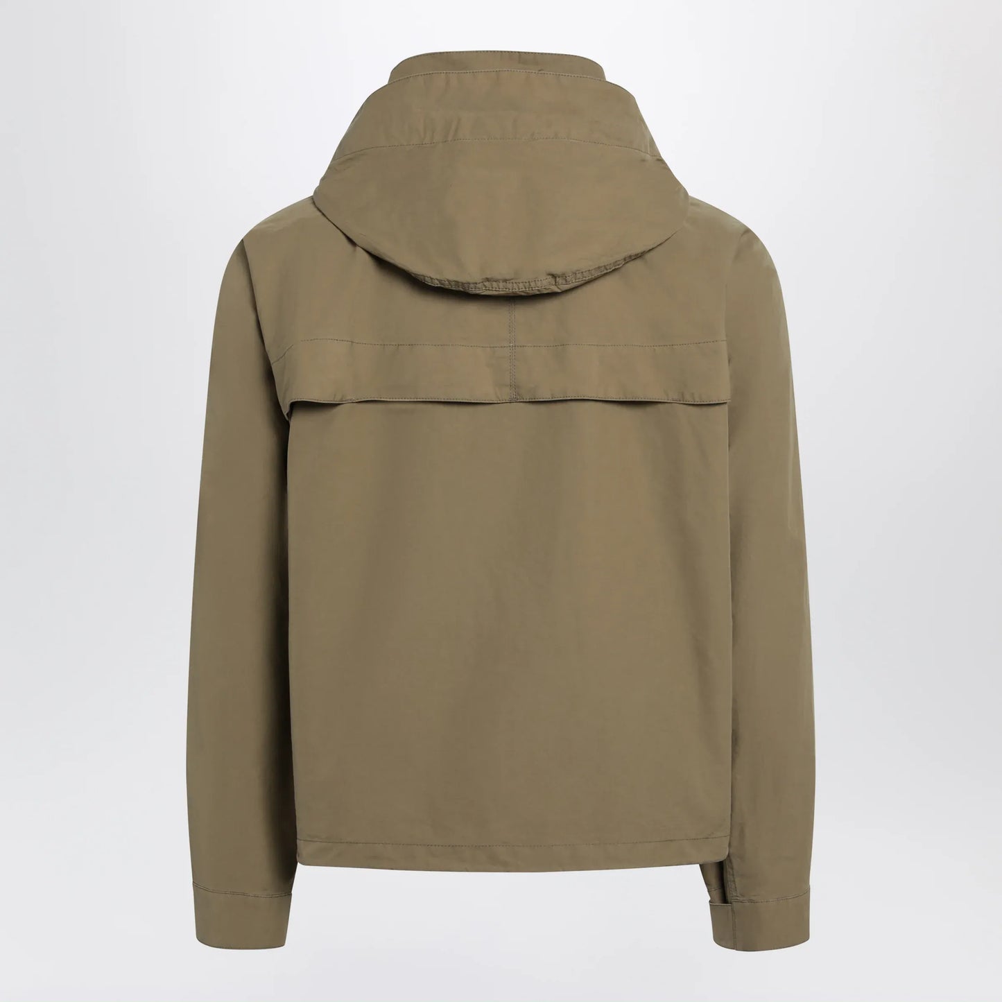 LEMAIRE - Short hooded parka in khaki cotton