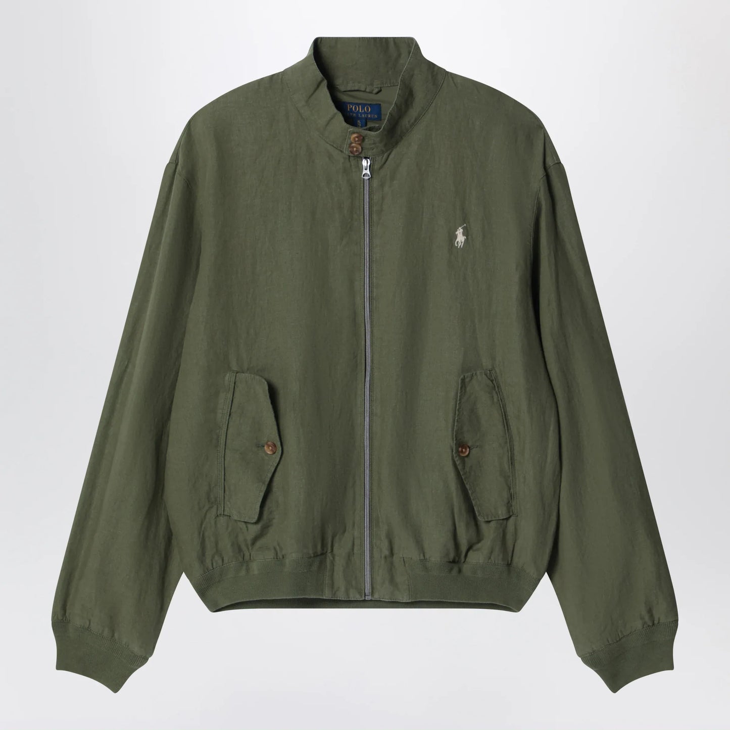 Polo Ralph Lauren - Dark green linen zip-up jacket