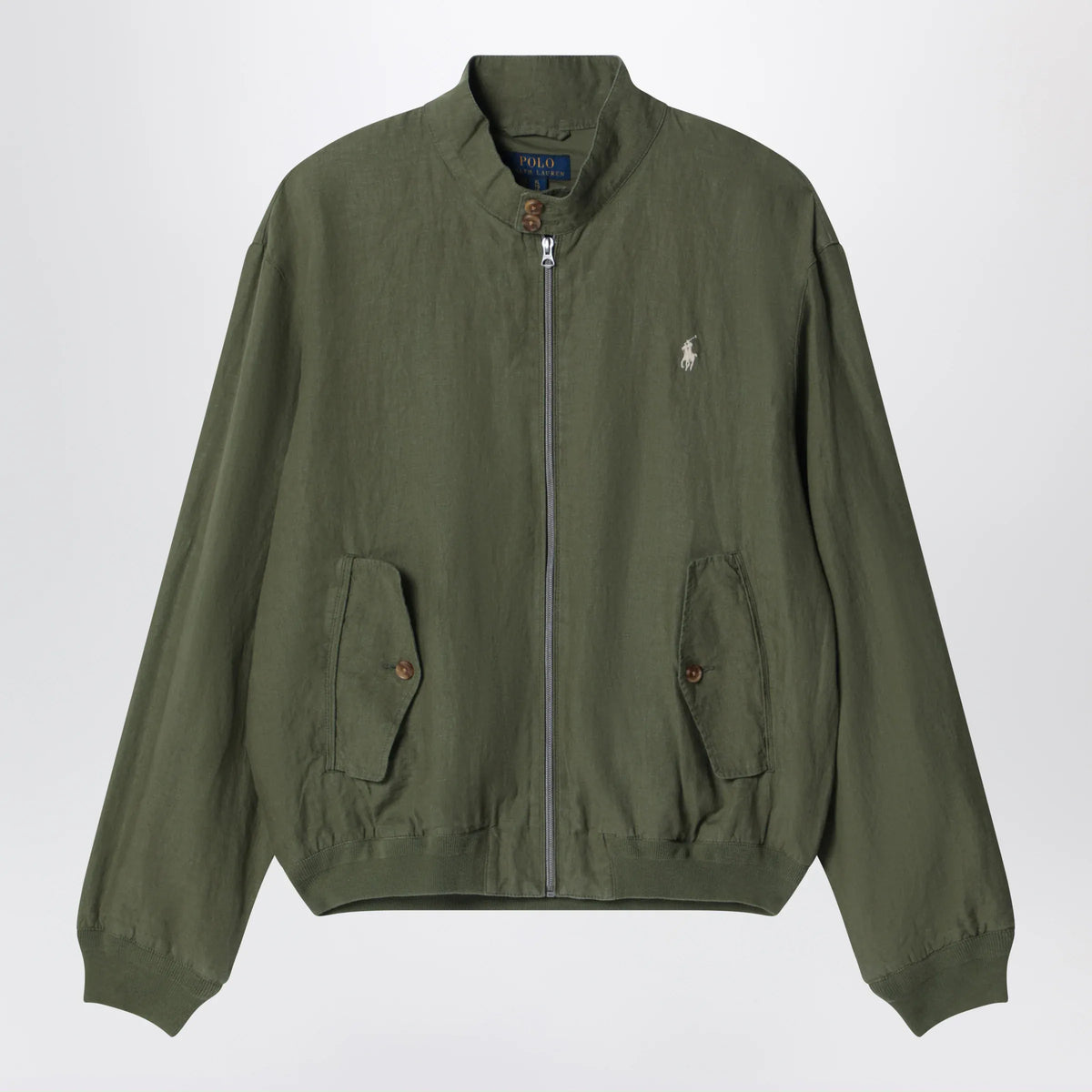 Polo Ralph Lauren - Dark green linen zip-up jacket