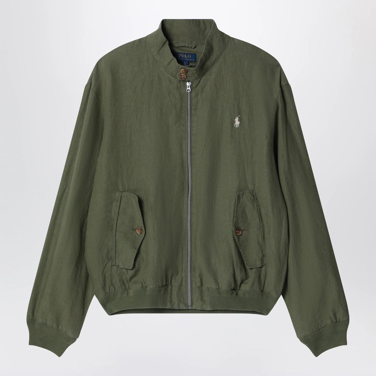 Polo Ralph Lauren - Dark green linen zip-up jacket