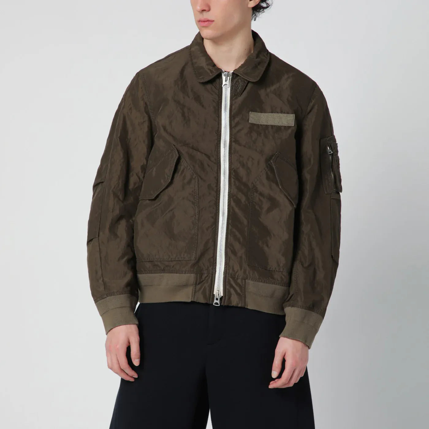 Sacai - Khaki green nylon jacket