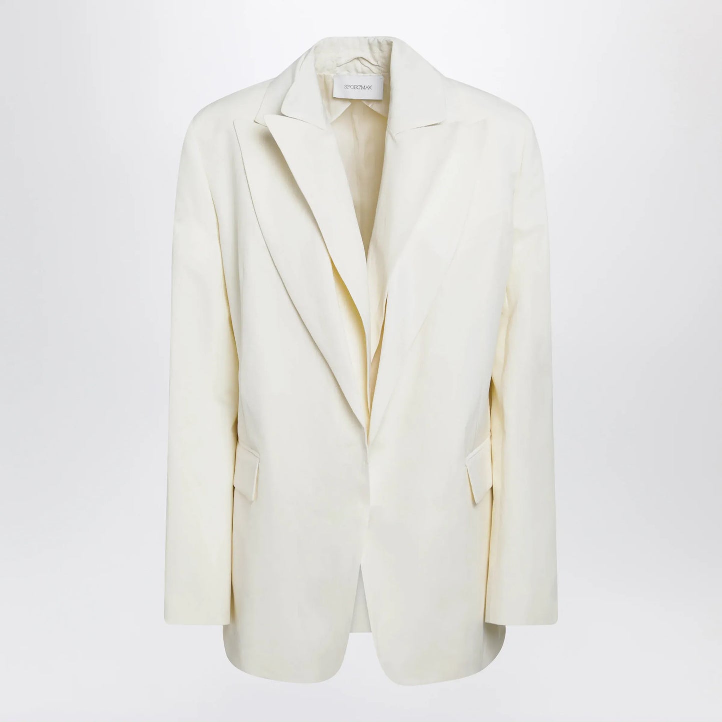 Sportmax - Double-collar blazer in viscose blend, yellow