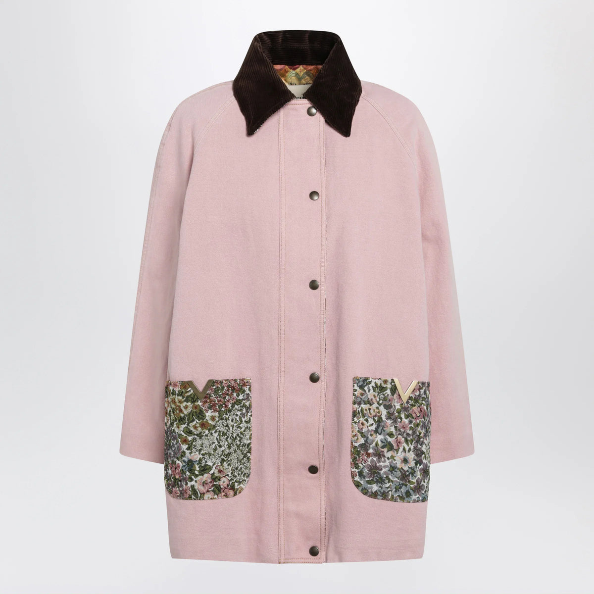 Valentino - Pink denim caban jacket