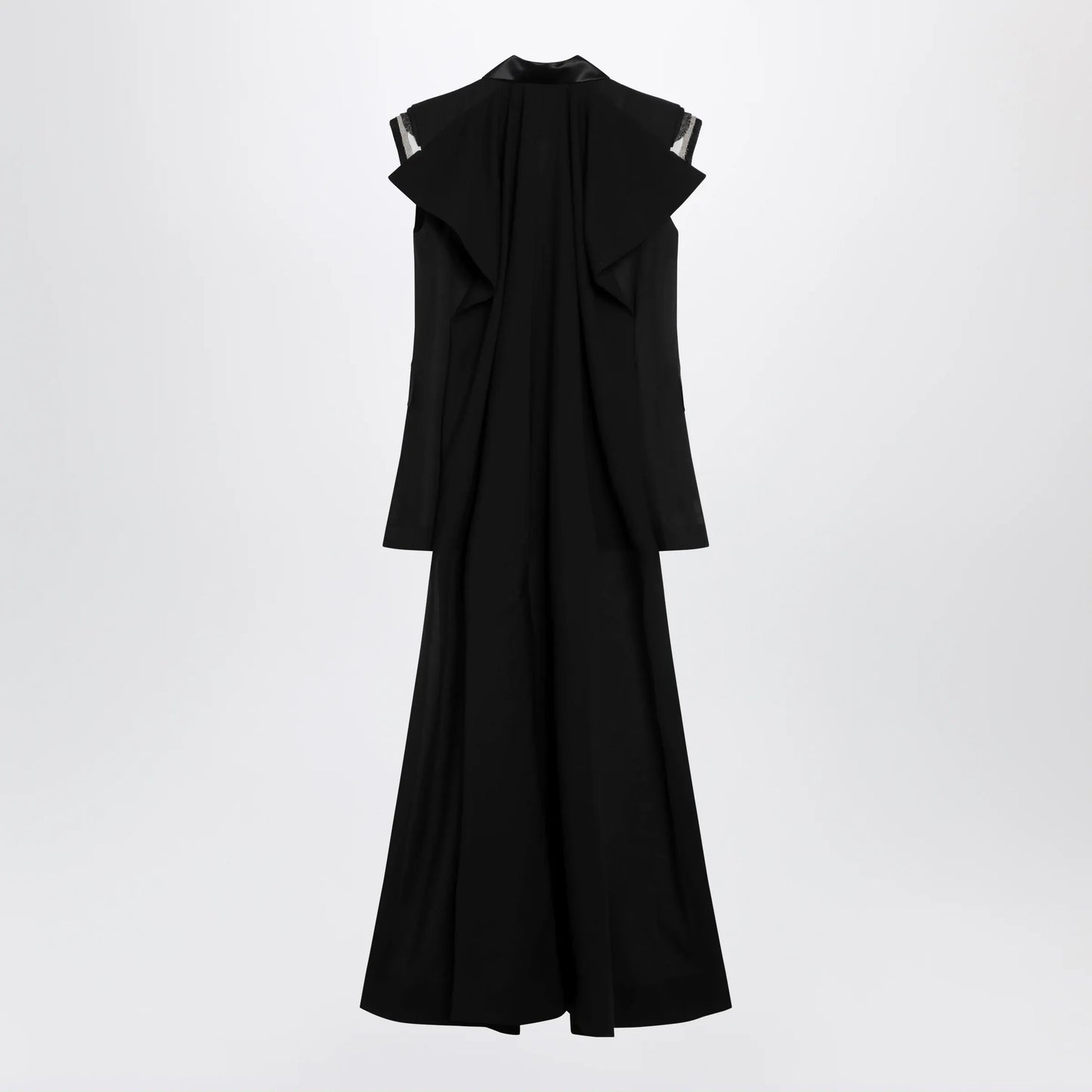 Sacai - Black wool organza vest