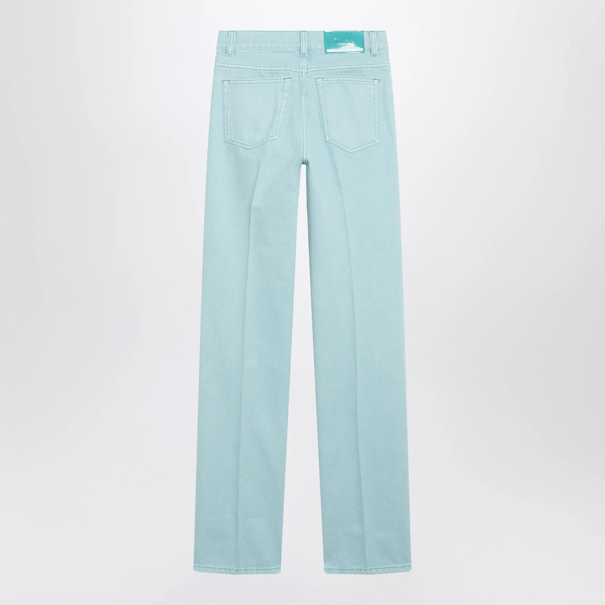 Chloé - Straight jeans in turquoise organic cotton denim