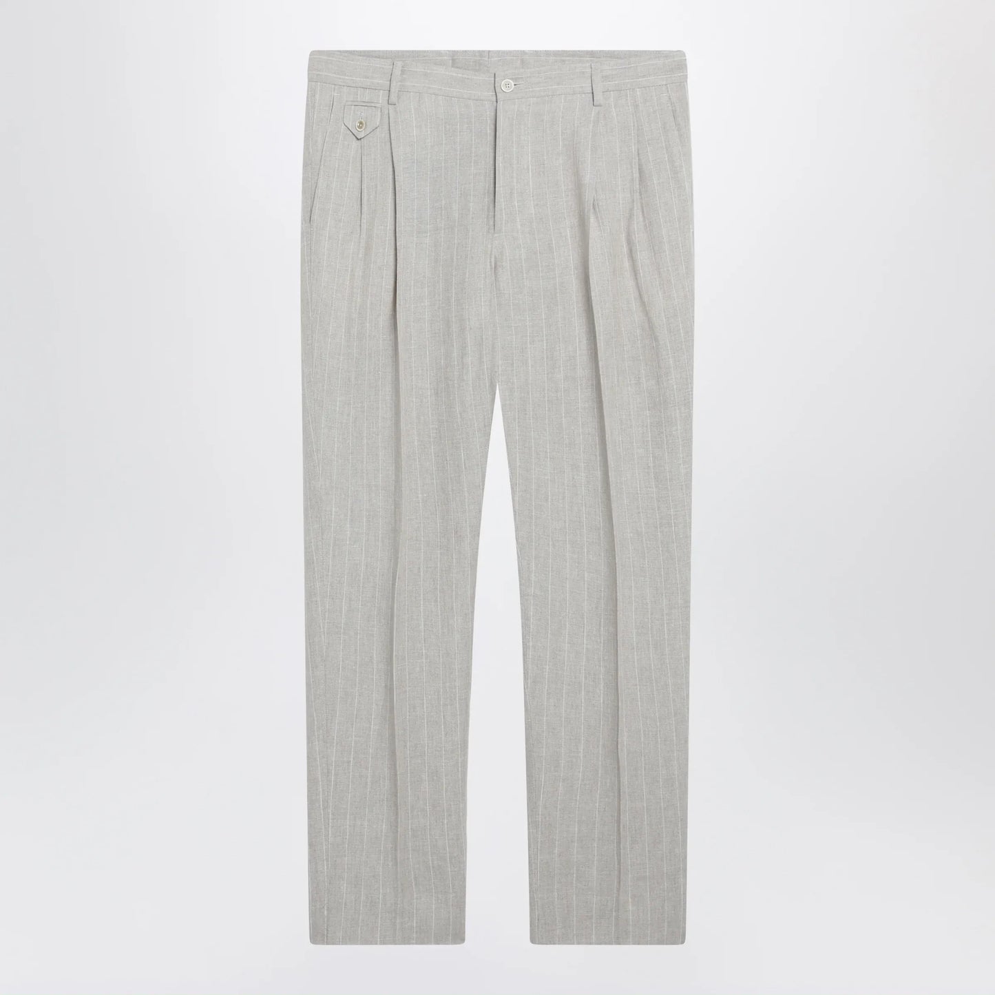 Dolce&Gabbana - Pinstripe linen tailored trousers