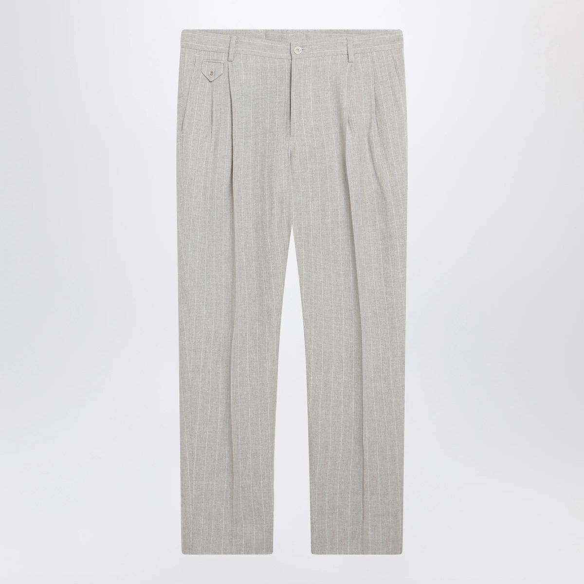 Dolce&Gabbana - Pinstripe linen tailored trousers