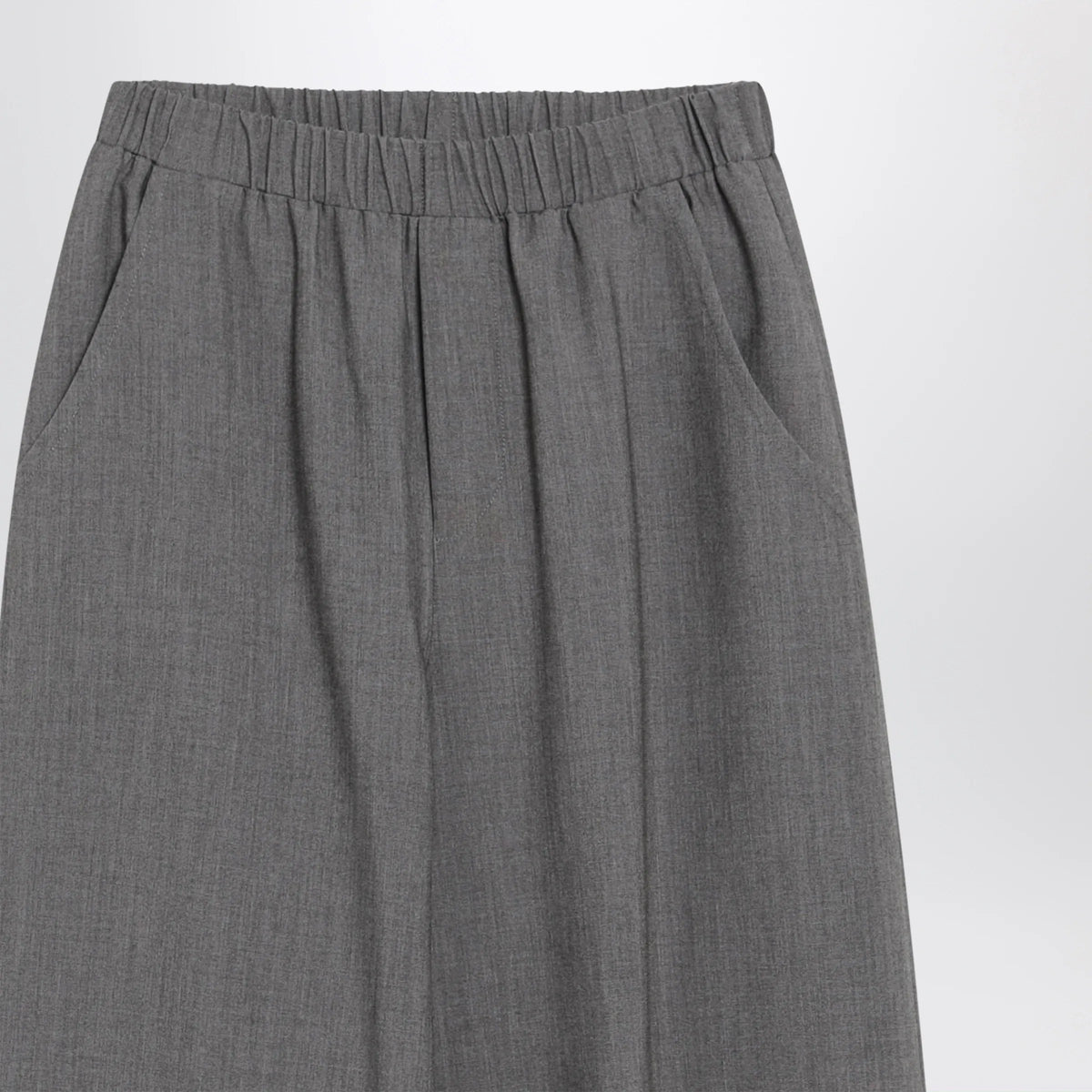 Douuod - Oversized grey Chrysanthemum trousers