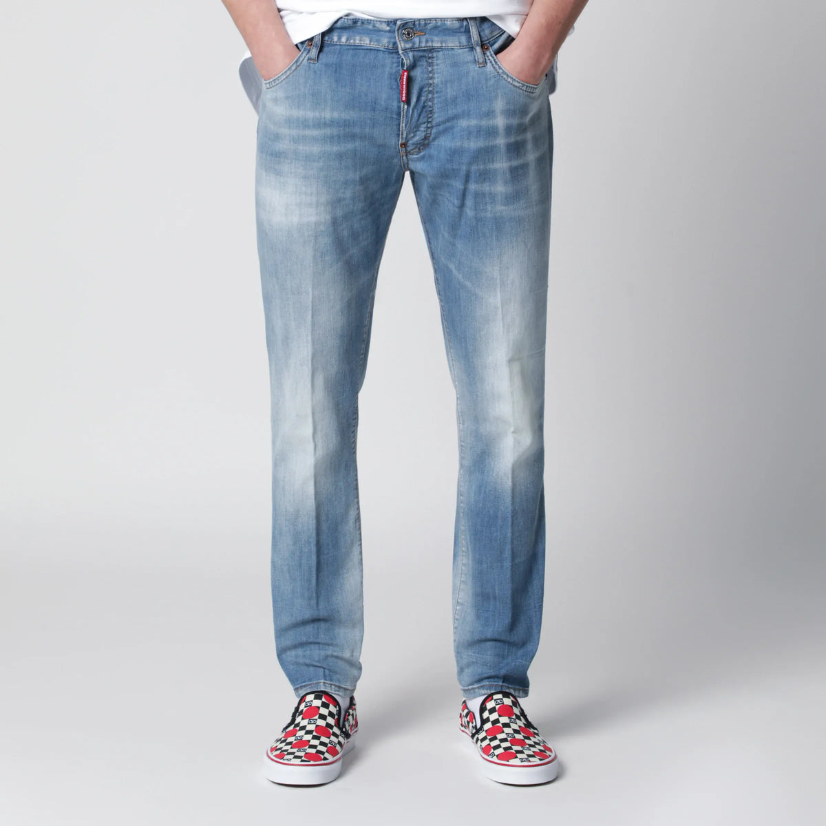 Dsquared2 - Skater light-wash stretch denim jeans in blue
