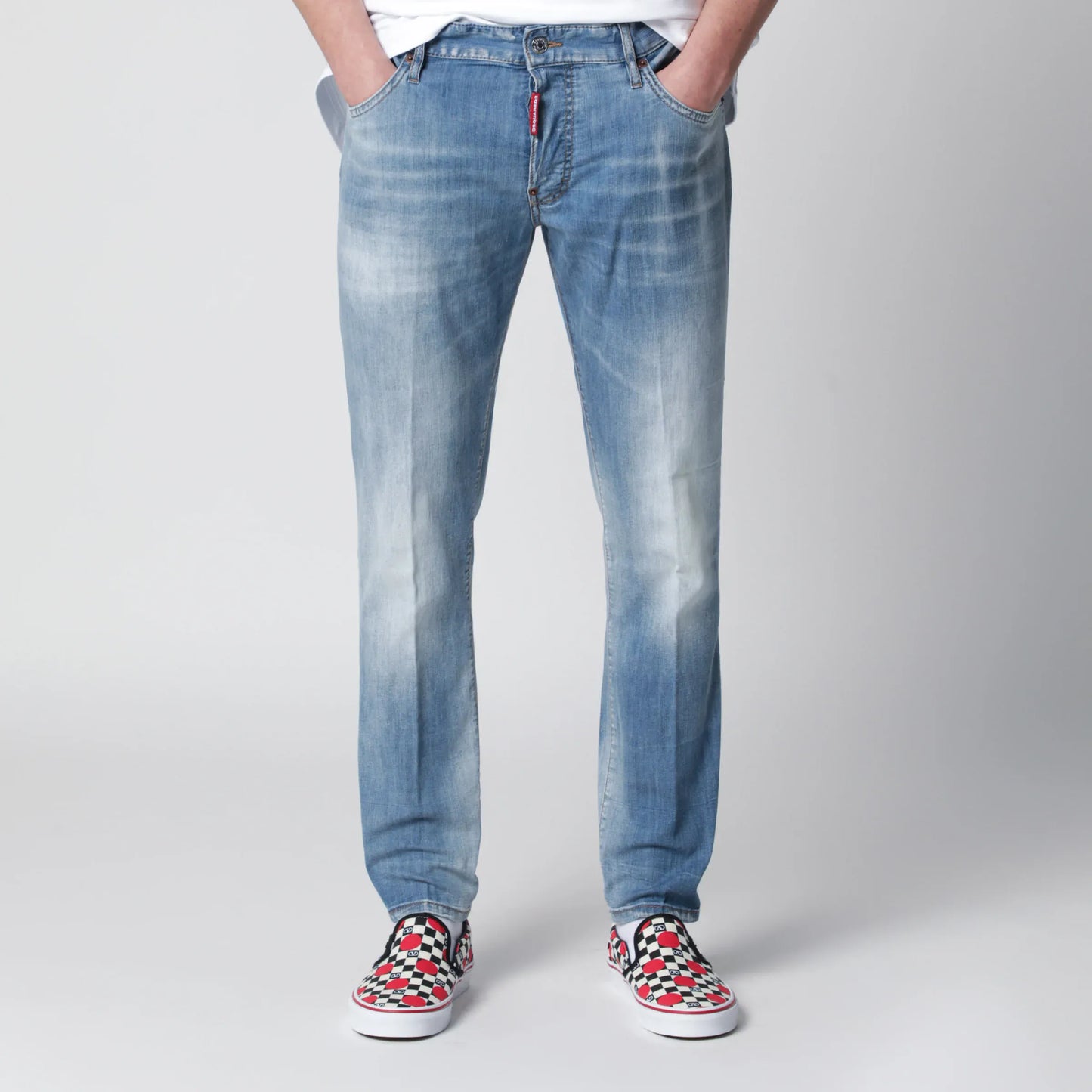 Dsquared2 - Skater light-wash stretch denim jeans in blue