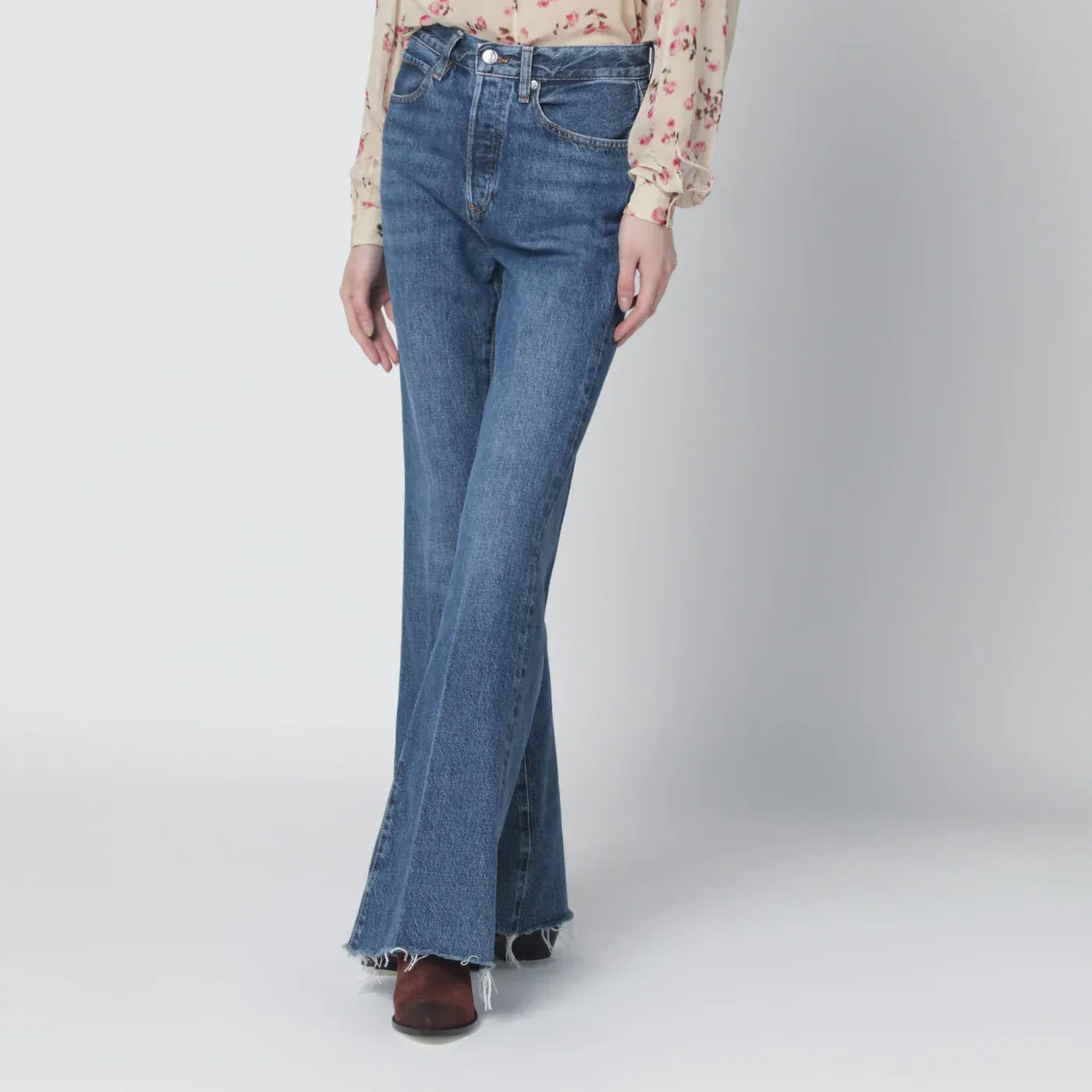 Frame - The Lax blue jeans in regenerated denim