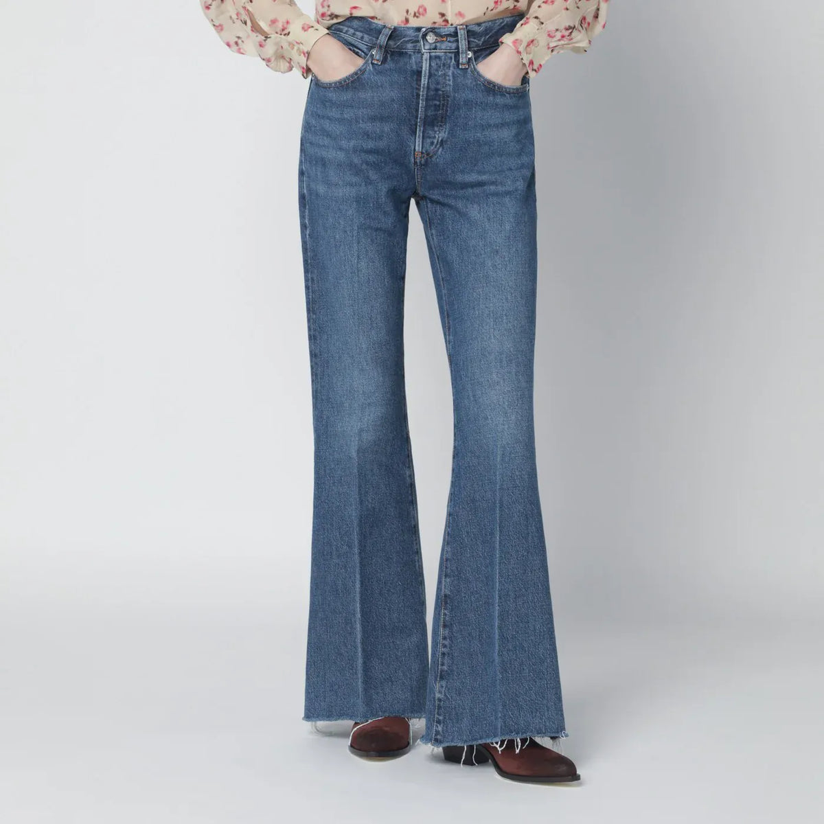 Frame - The Lax blue jeans in regenerated denim