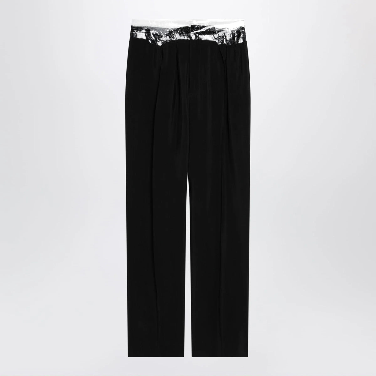Maison Margiela - Black pants with tape-detail waistband