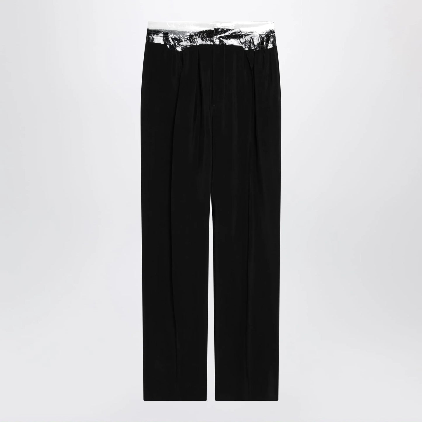 Maison Margiela - Black pants with tape-detail waistband