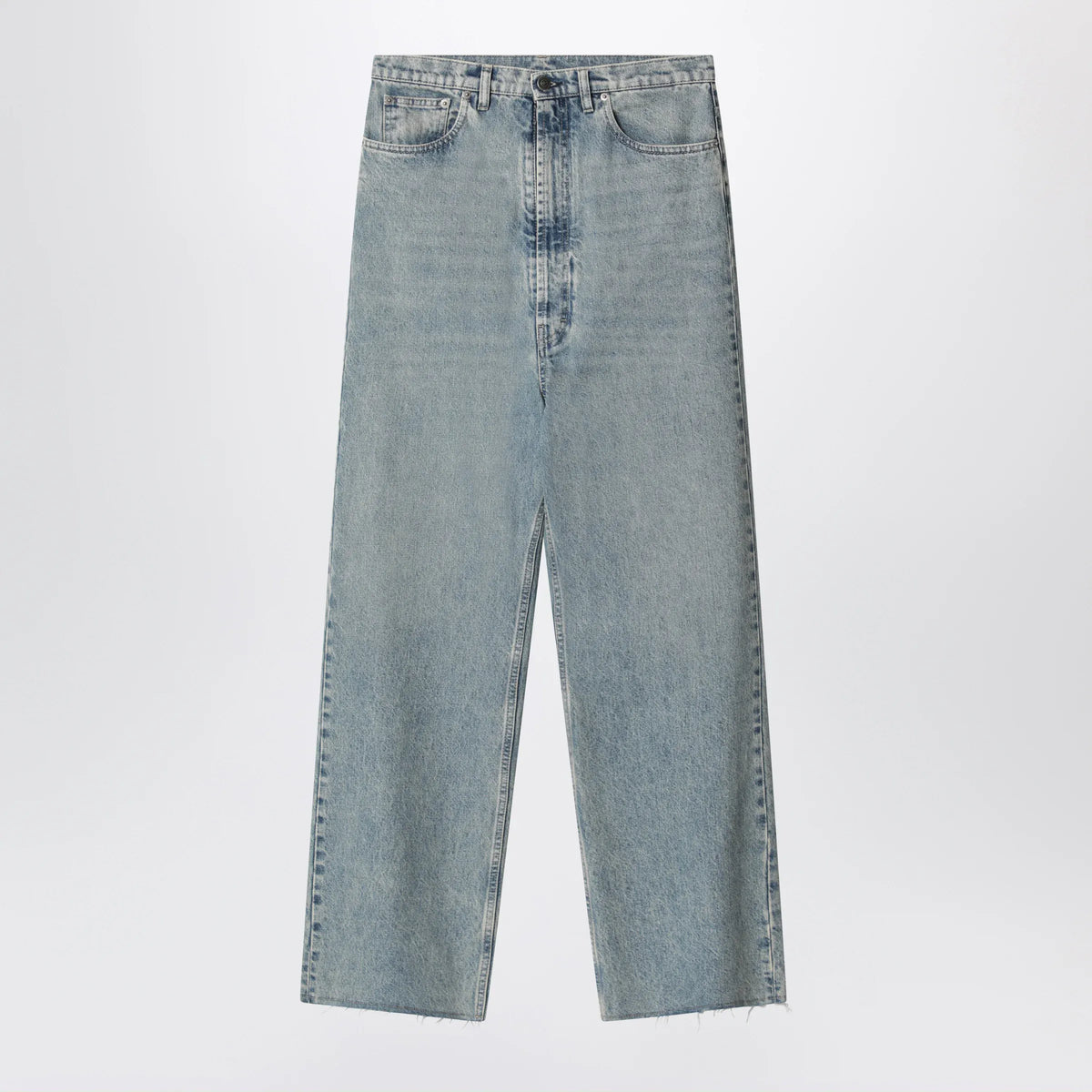 Maison Margiela - Wide-leg jeans in cotton in ice blue