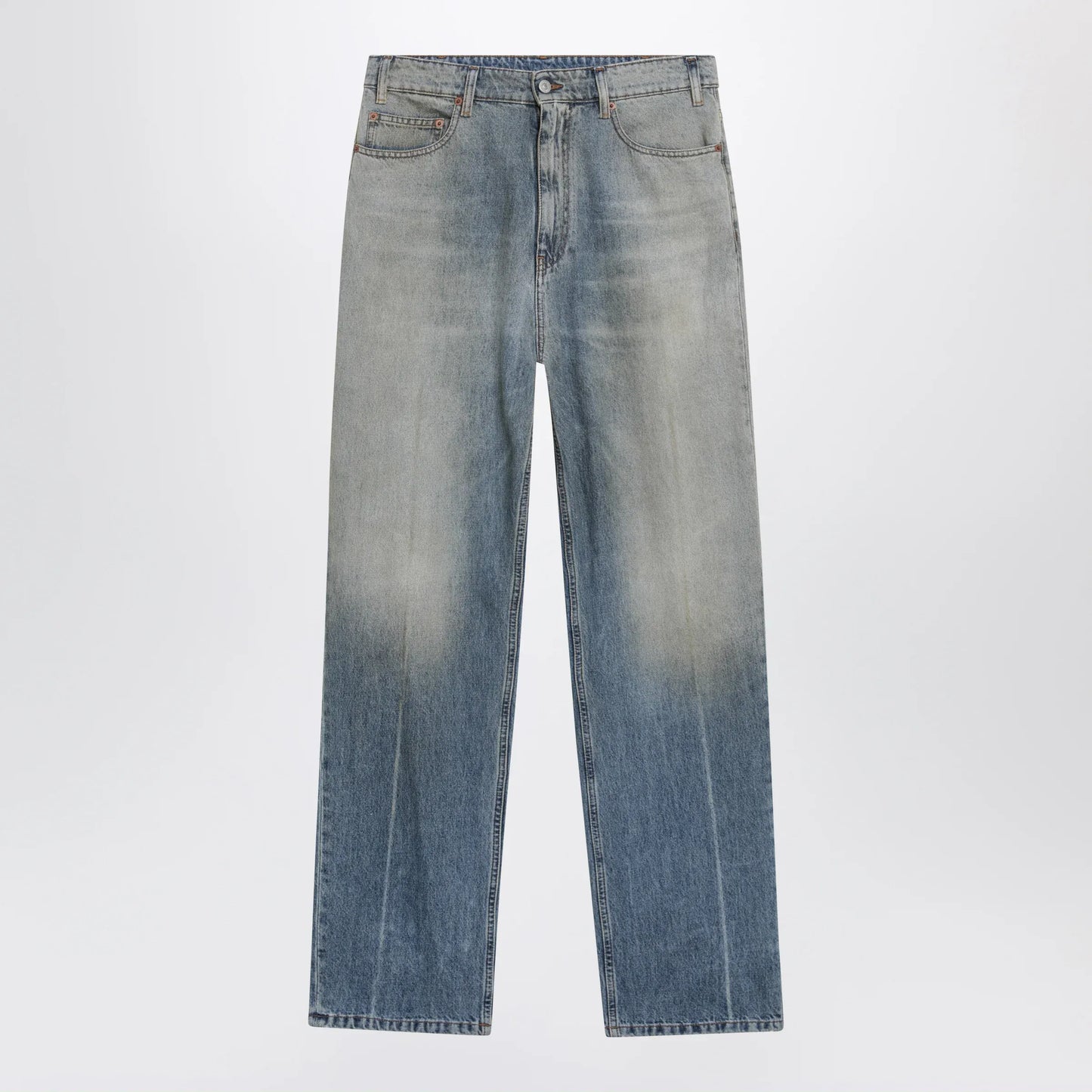 MM6 Maison Margiela - Mid-blue washed-effect denim jeans