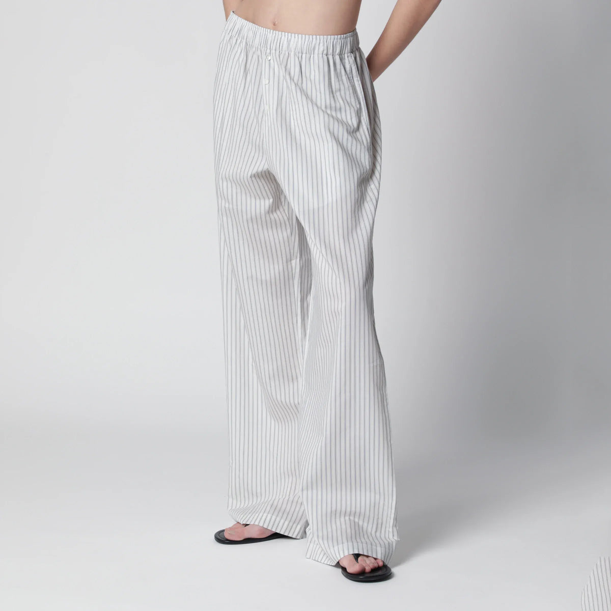 Róhe - Silk striped pajama trousers