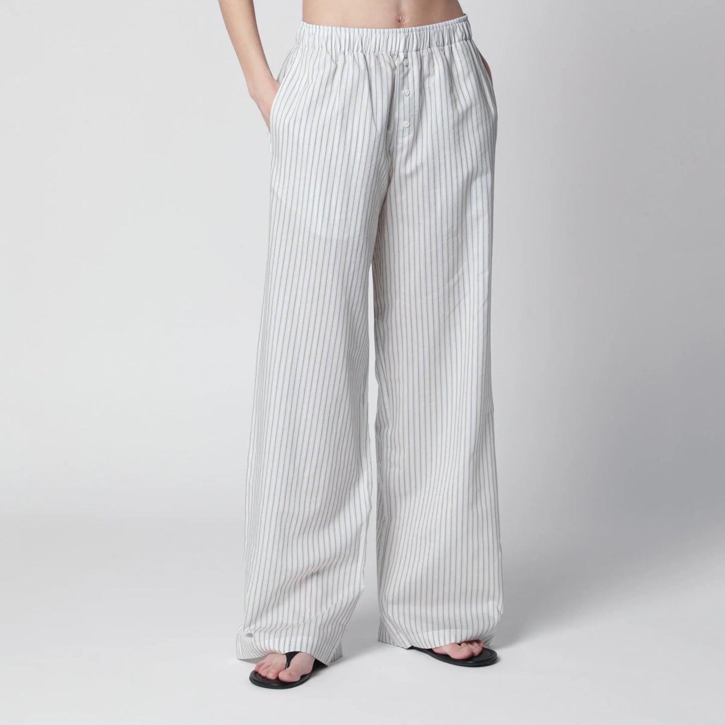 Róhe - Silk striped pajama trousers