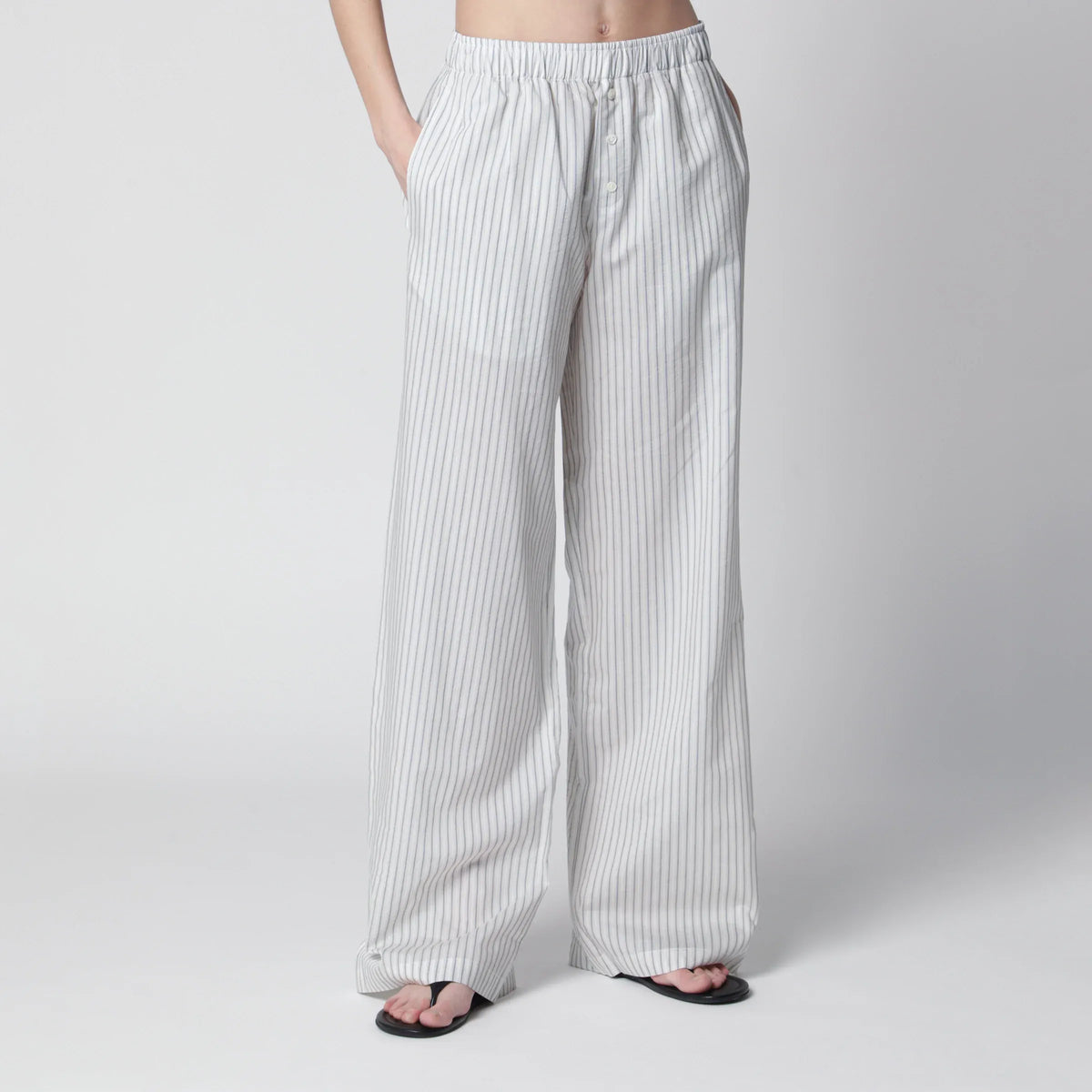 Róhe - Silk striped pajama trousers