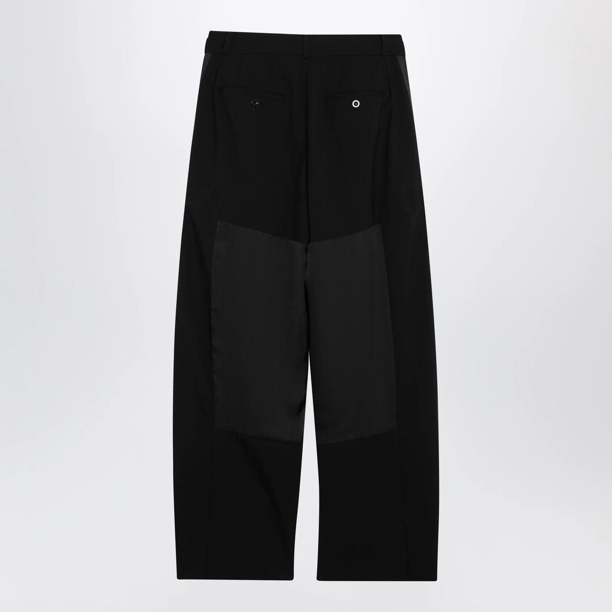 Sacai - Wide-leg wool trousers with panels and belt