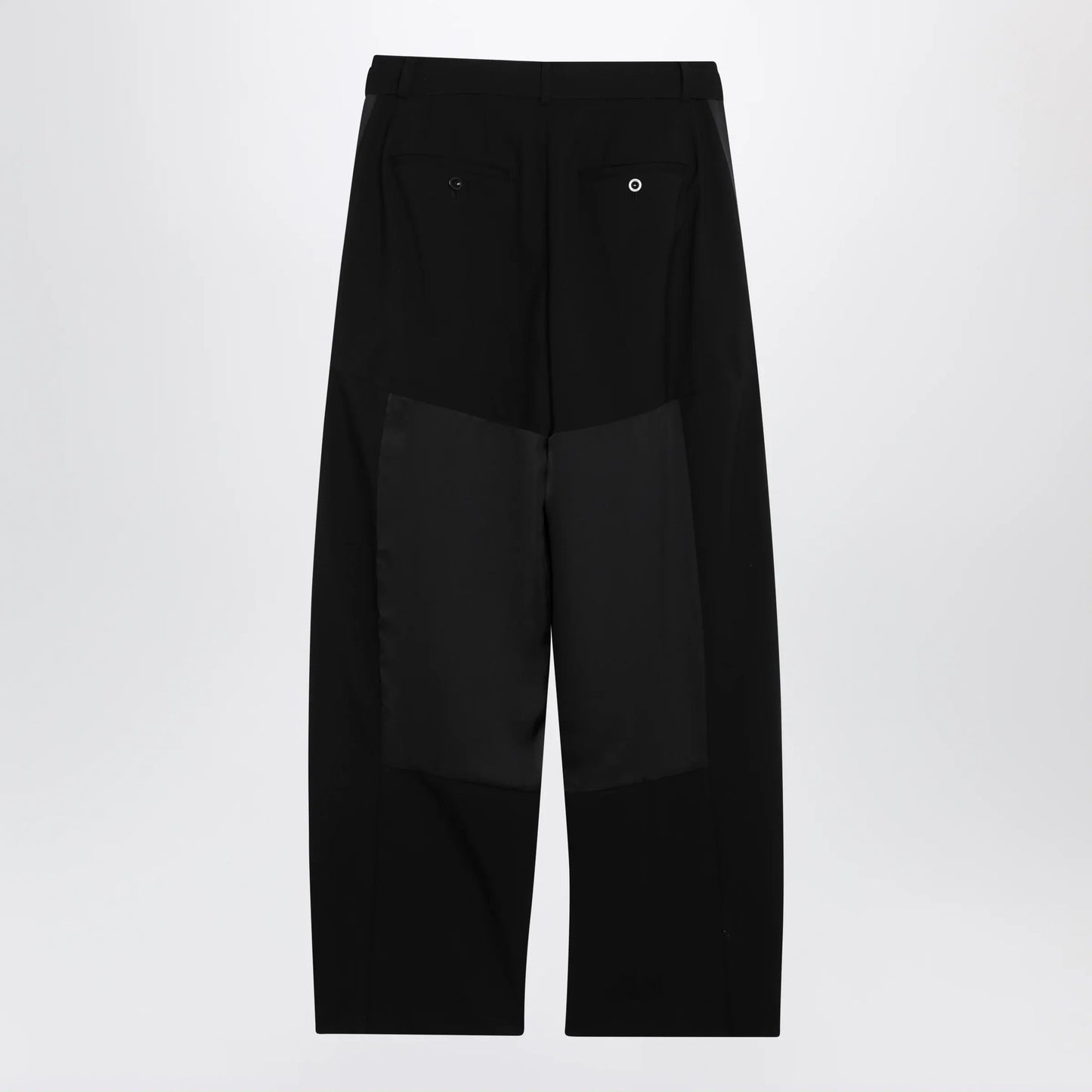Sacai - Wide-leg wool trousers with panels and belt
